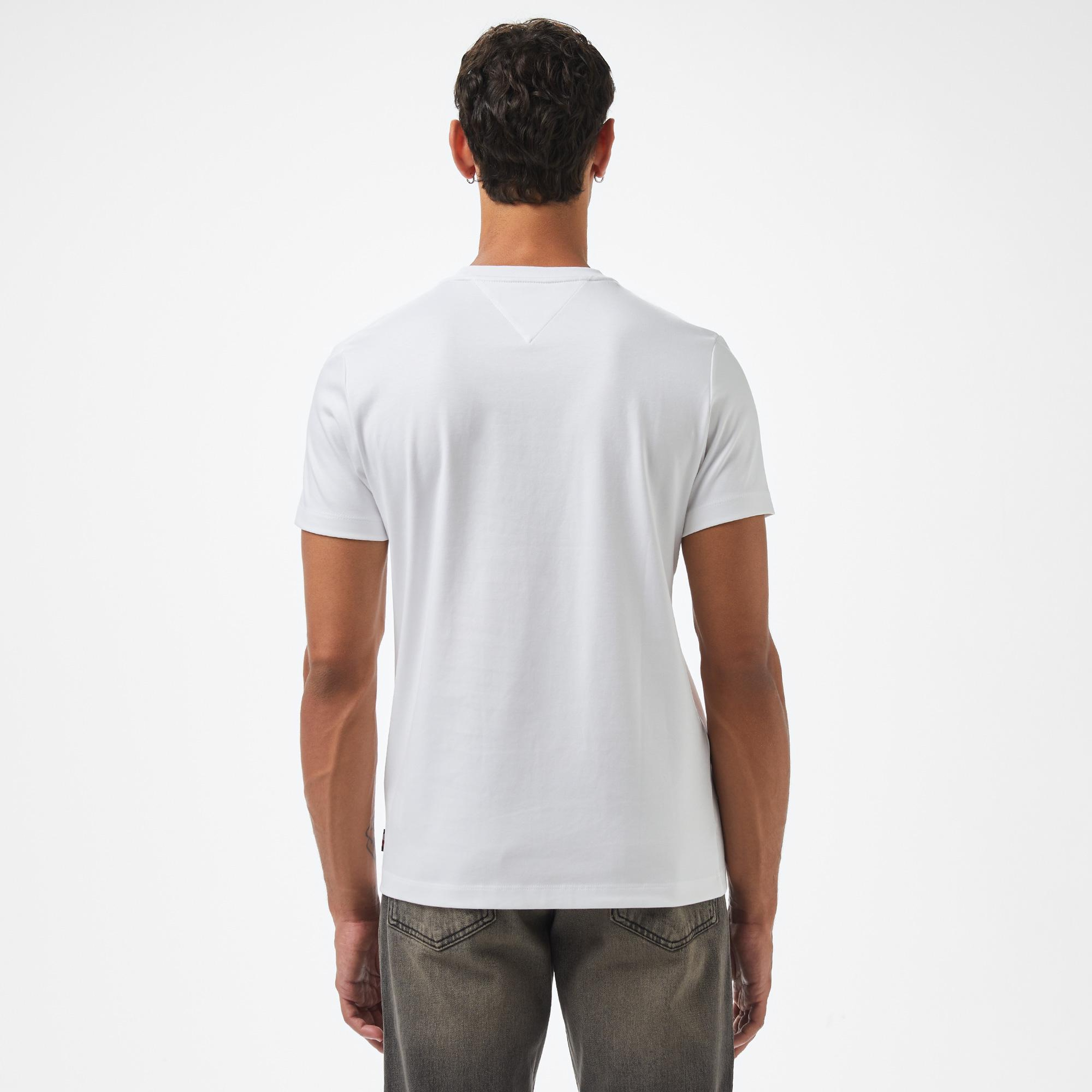 Tommy Hilfiger Elevated Essentials Erkek Beyaz T-Shirt