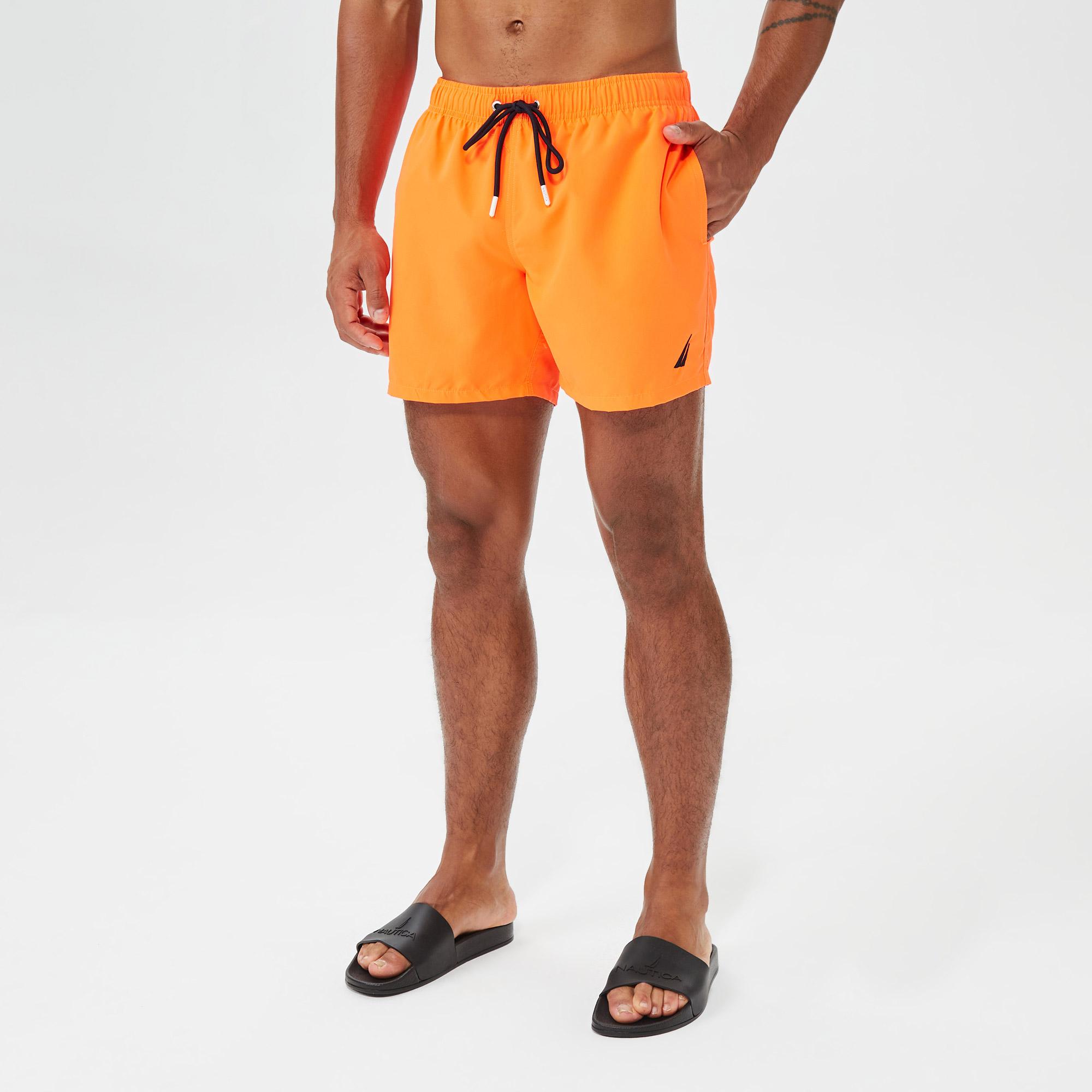 Nautica Erkek Turuncu Standart Fit Deniz Şortu