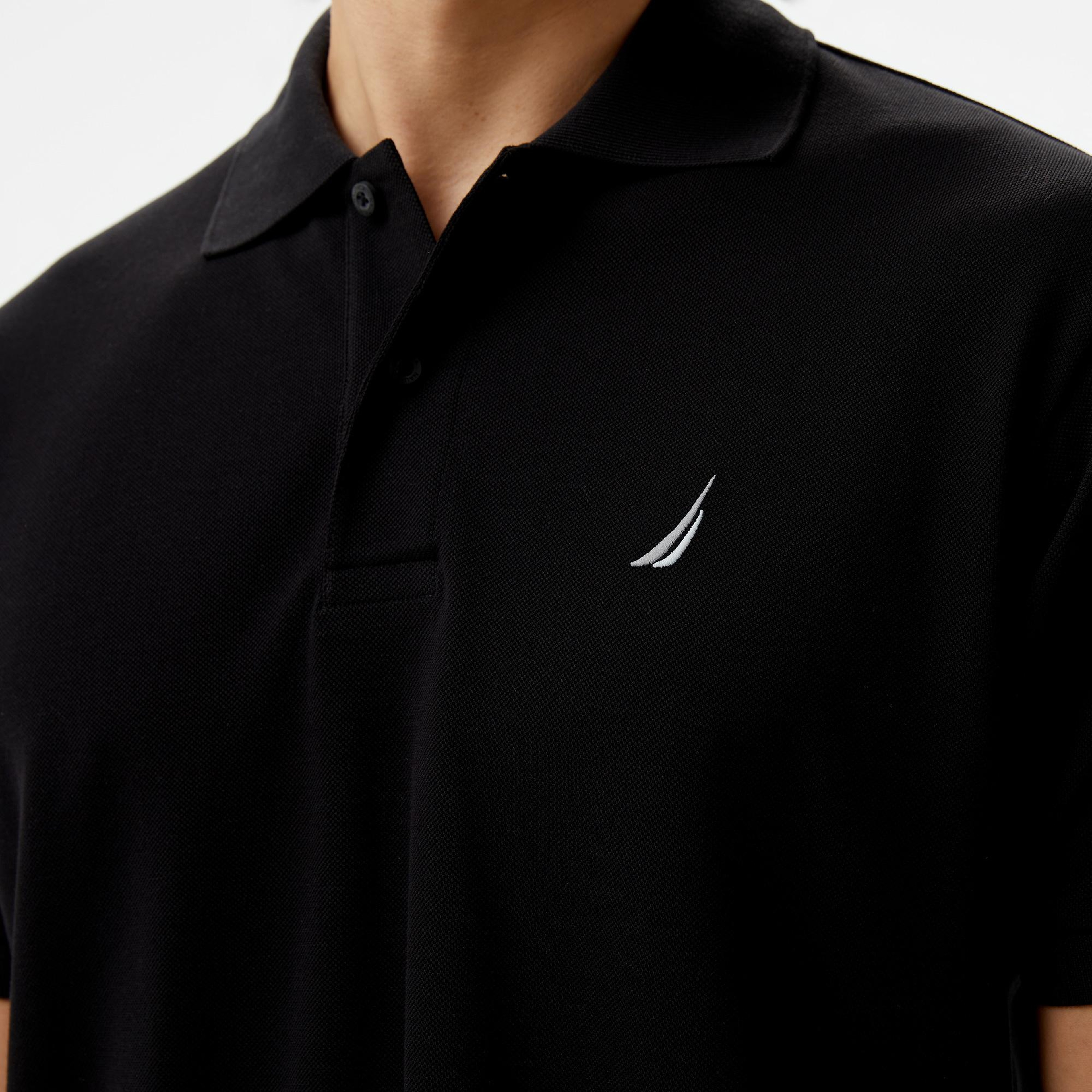 Nautica Erkek Siyah Classic Fit Kısa Kollu Polo Yaka T-Shirt