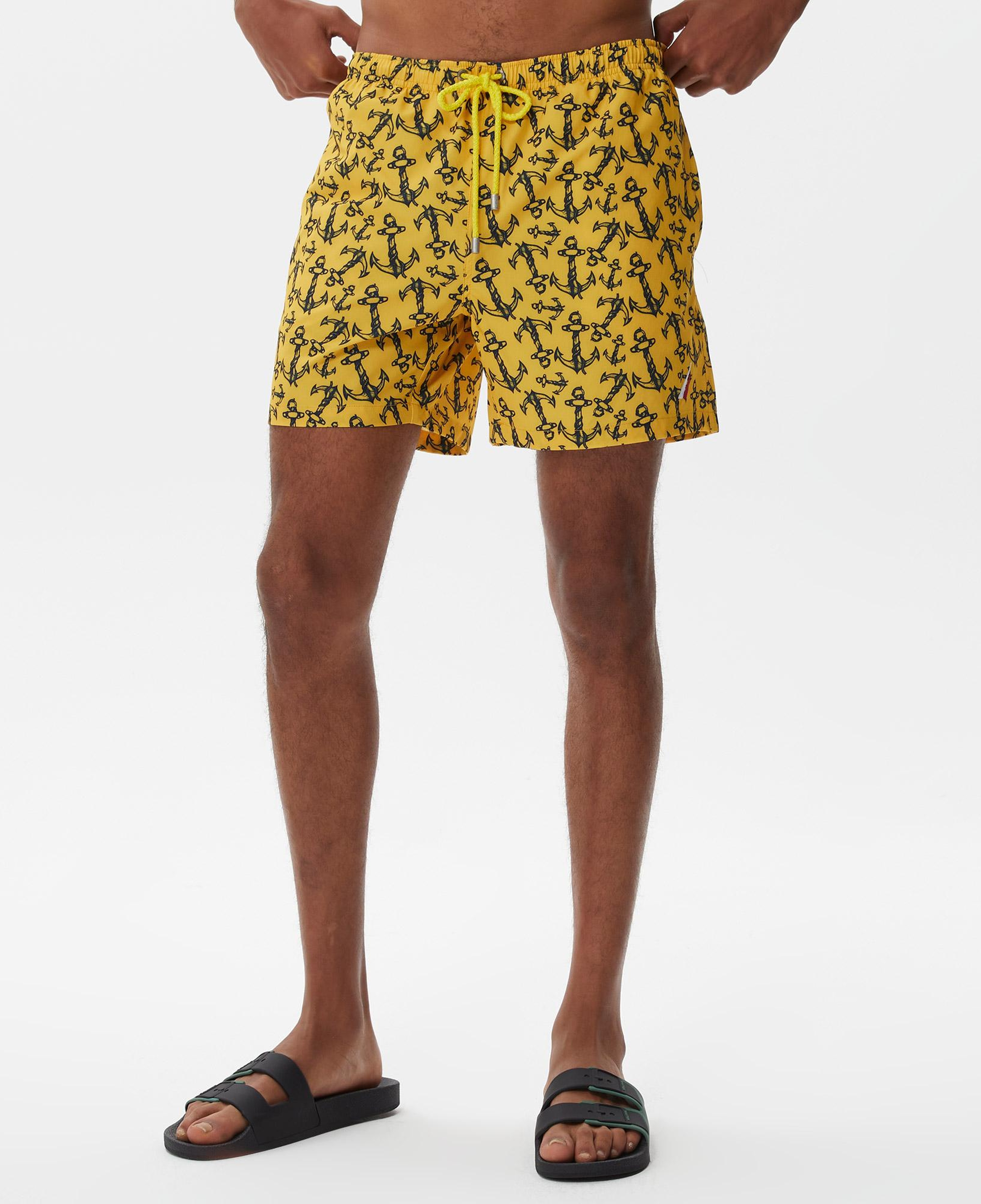 Nautica Erkek Sarı Baskılı Deniz Şortu
