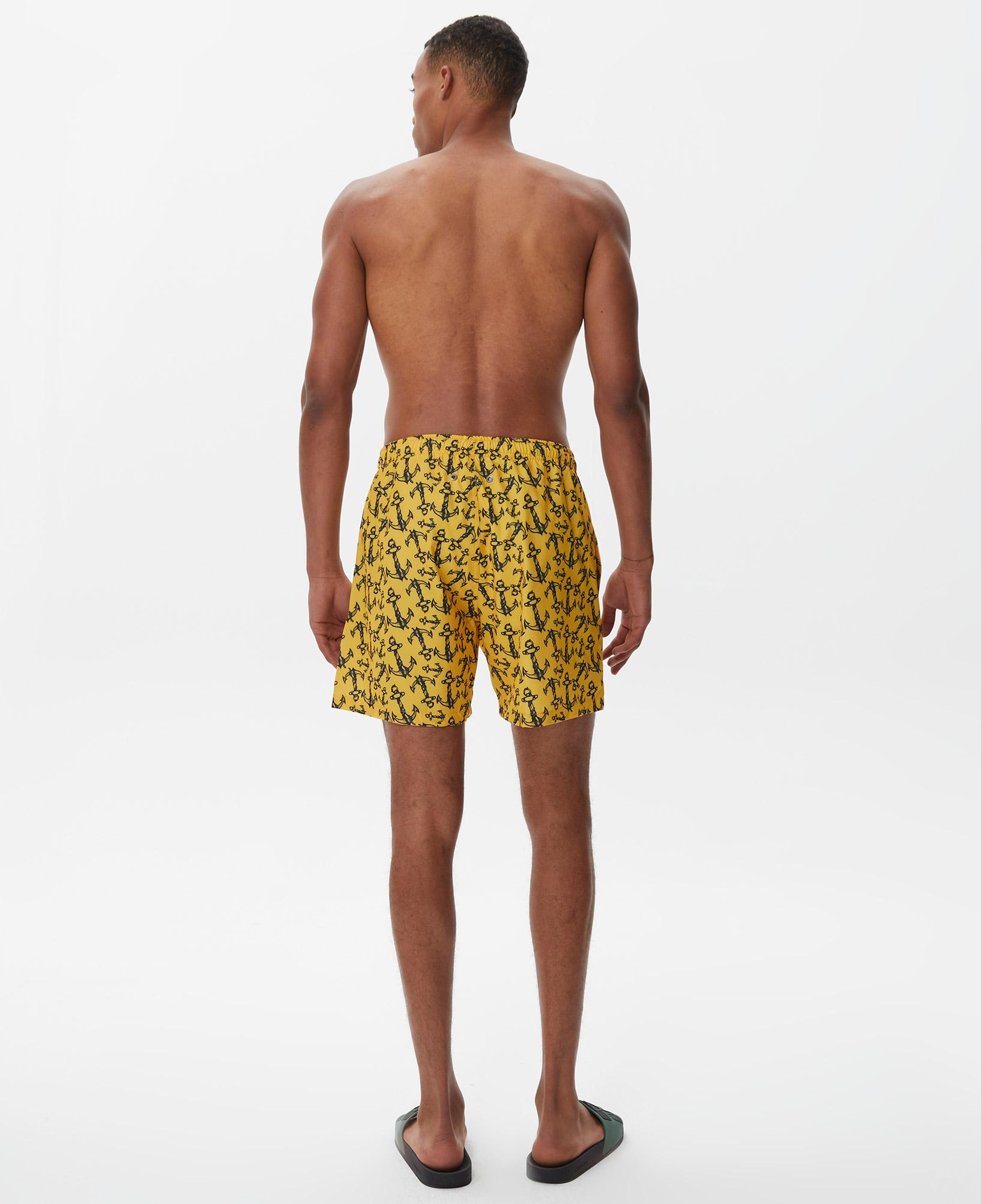 Nautica Erkek Sarı Baskılı Deniz Şortu