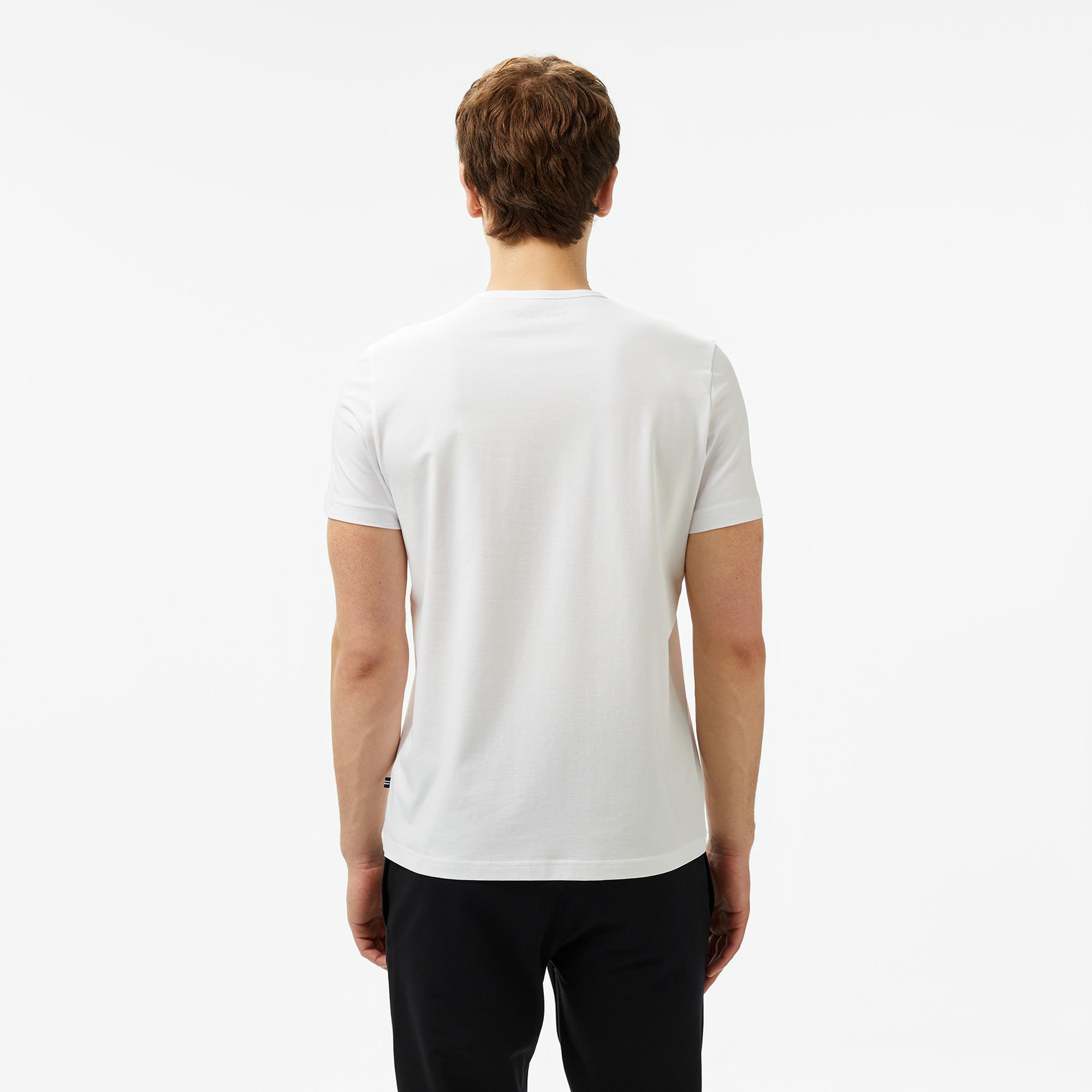 Nautica Erkek Beyaz Regular Fit T-Shirt