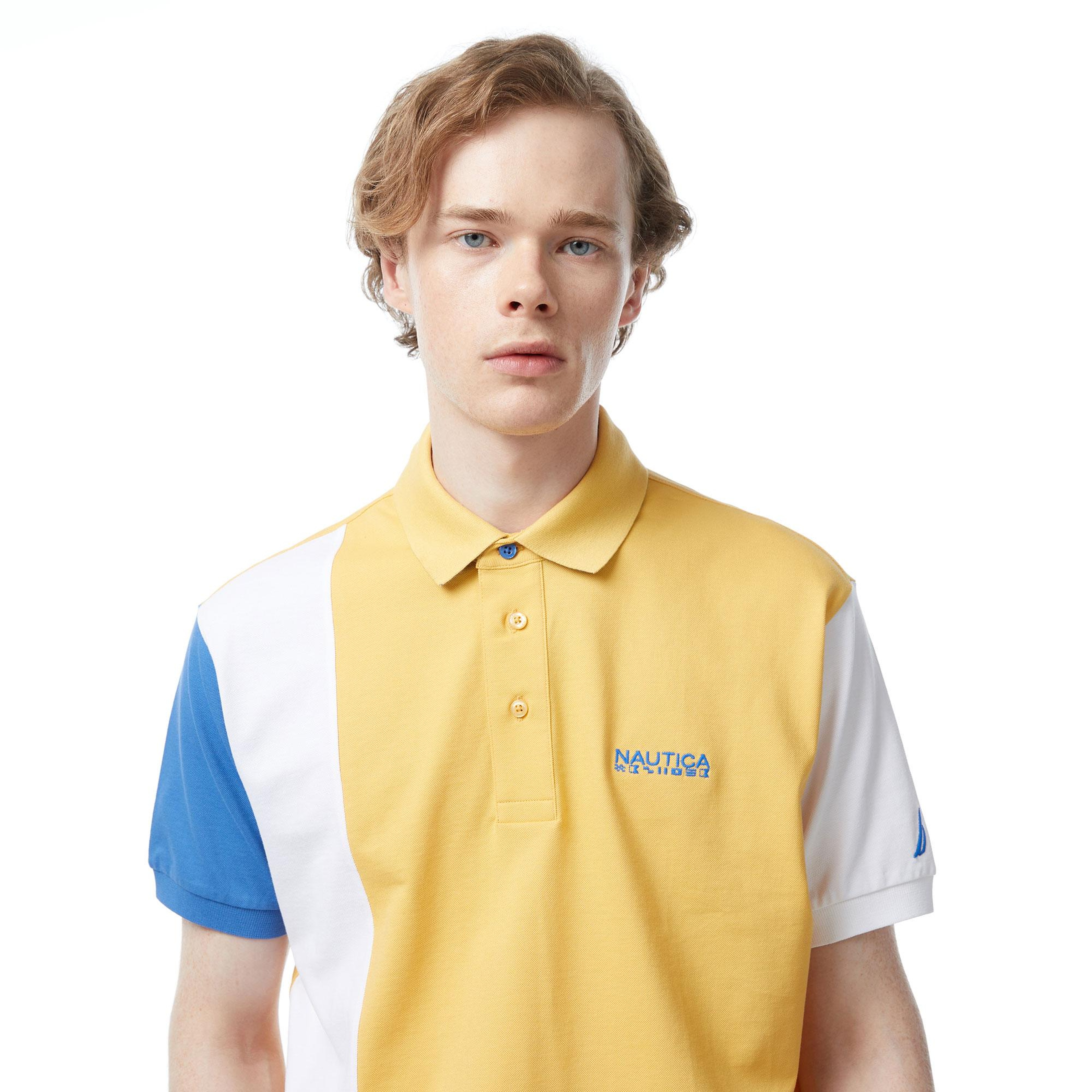 Nautica Erkek Sarı Classic Fit Kısa Kollu Polo