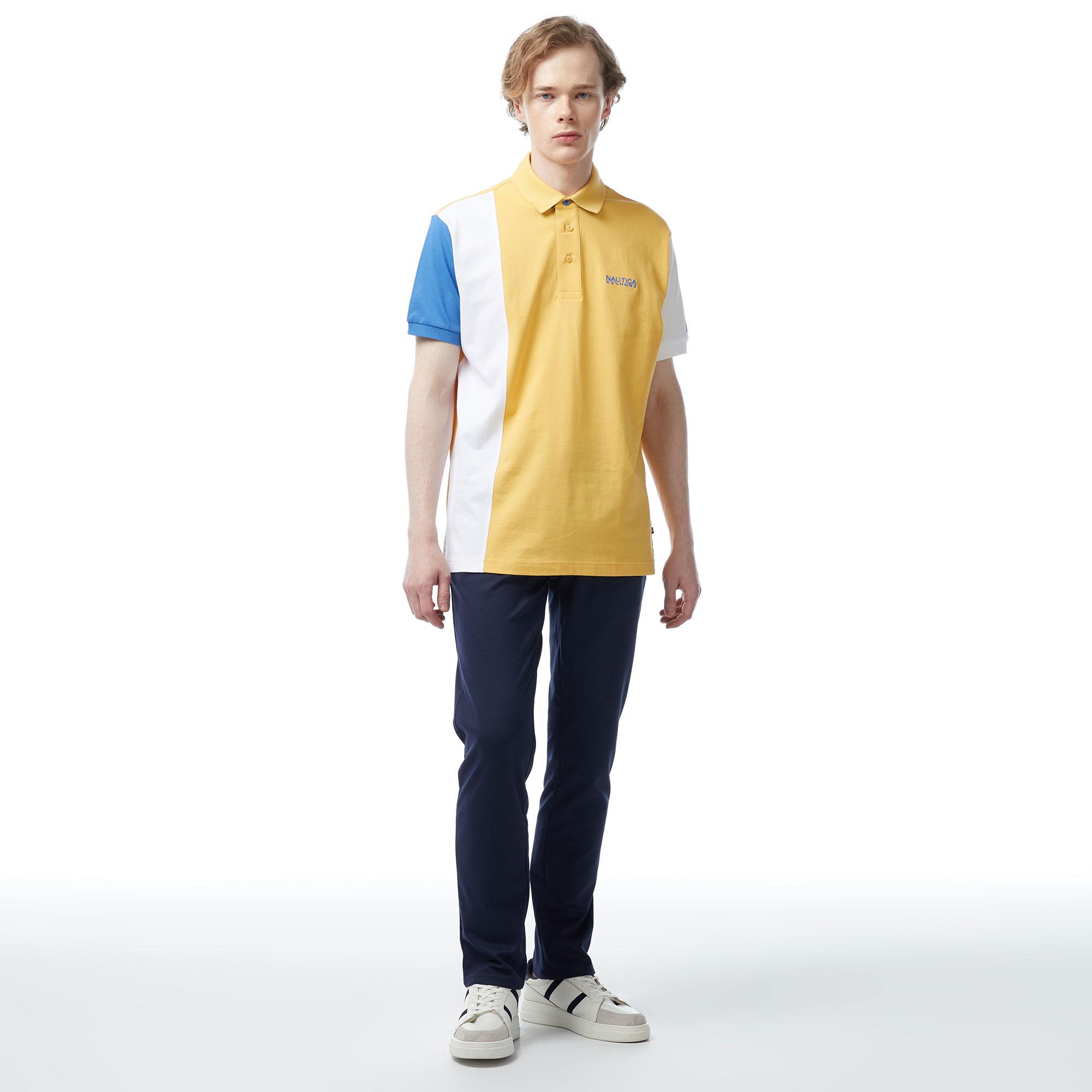 Nautica Erkek Sarı Classic Fit Kısa Kollu Polo