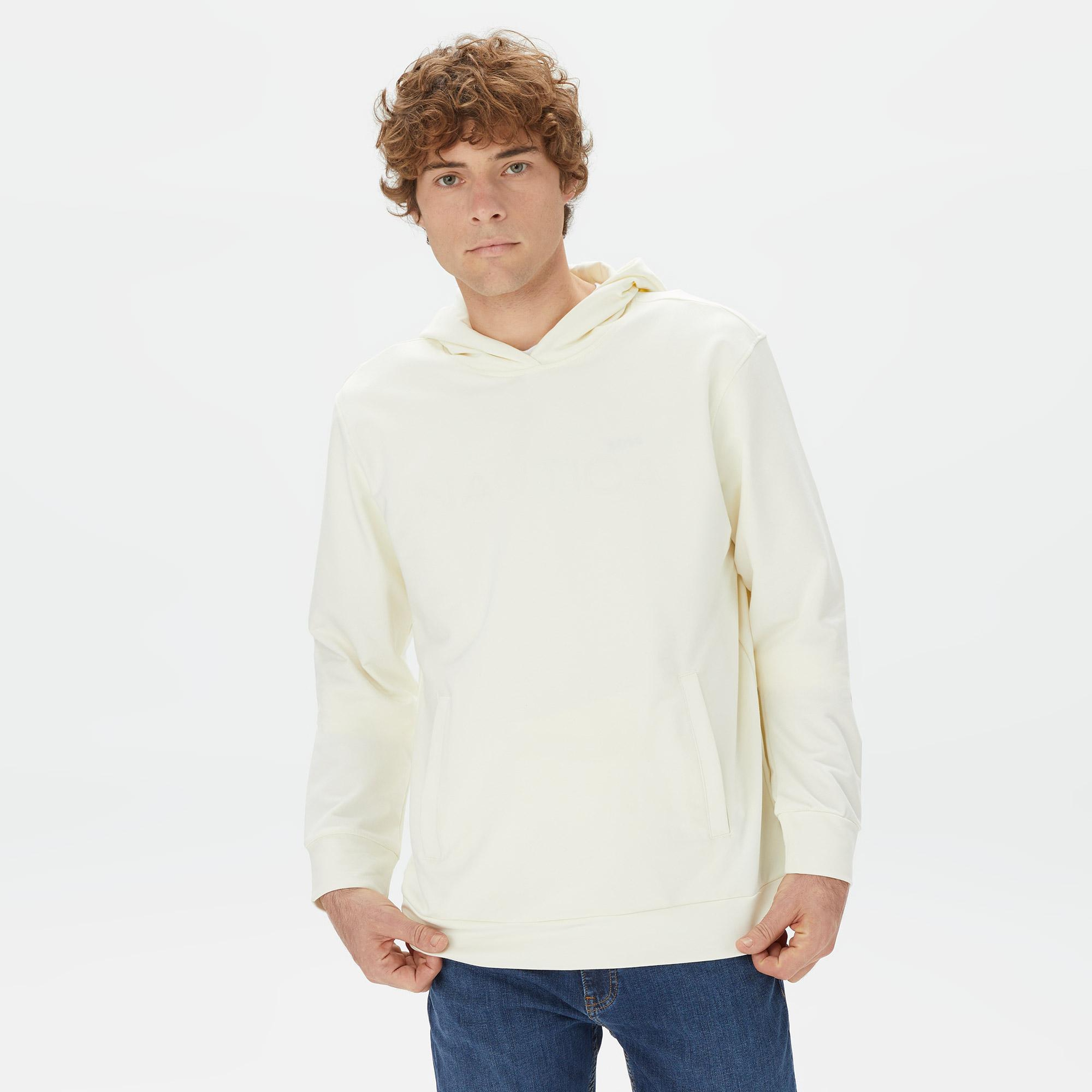 Nautica Erkek Krem Rengi Standart Fit Sweatshirt