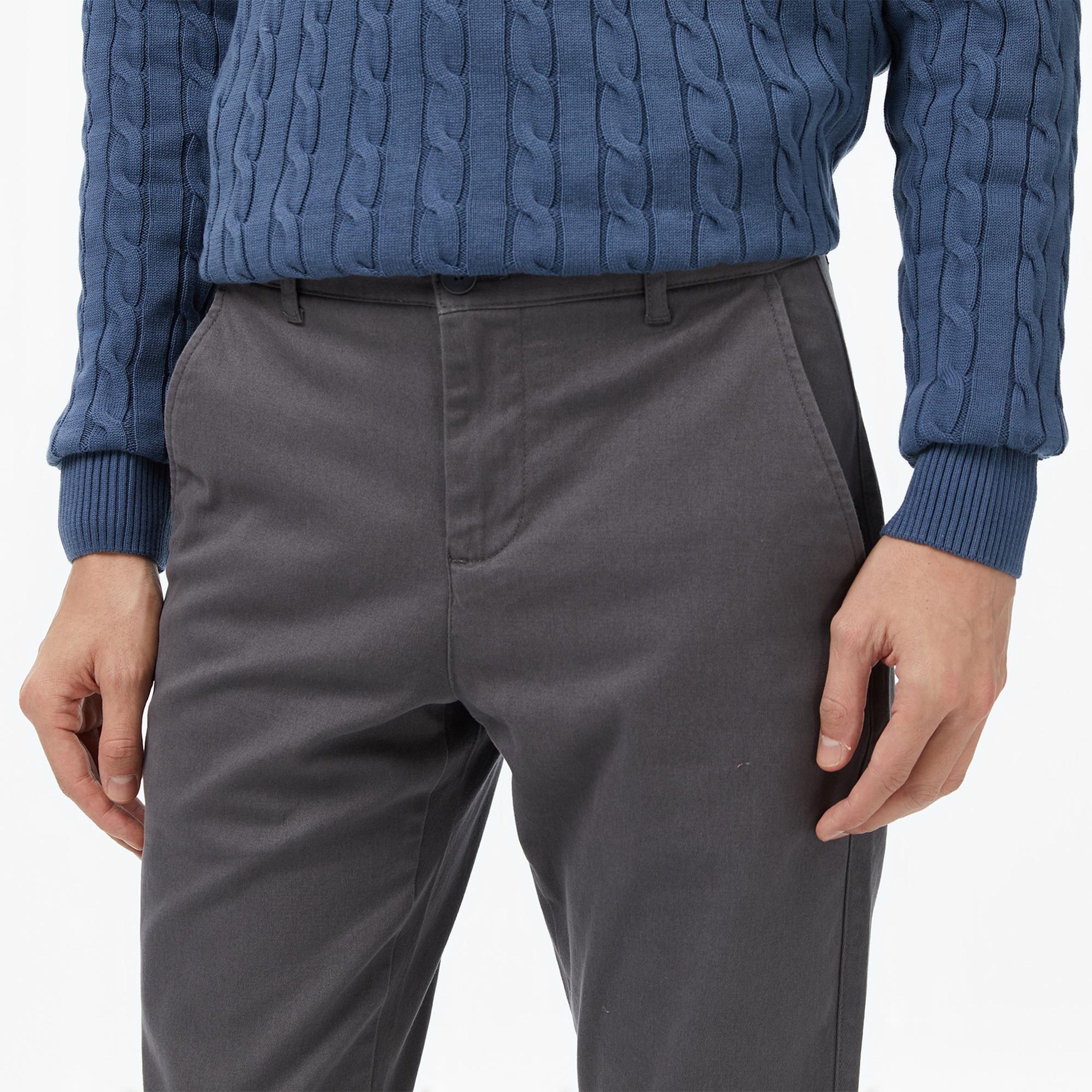 Nautica Erkek Gri Slim Fit Pantolon