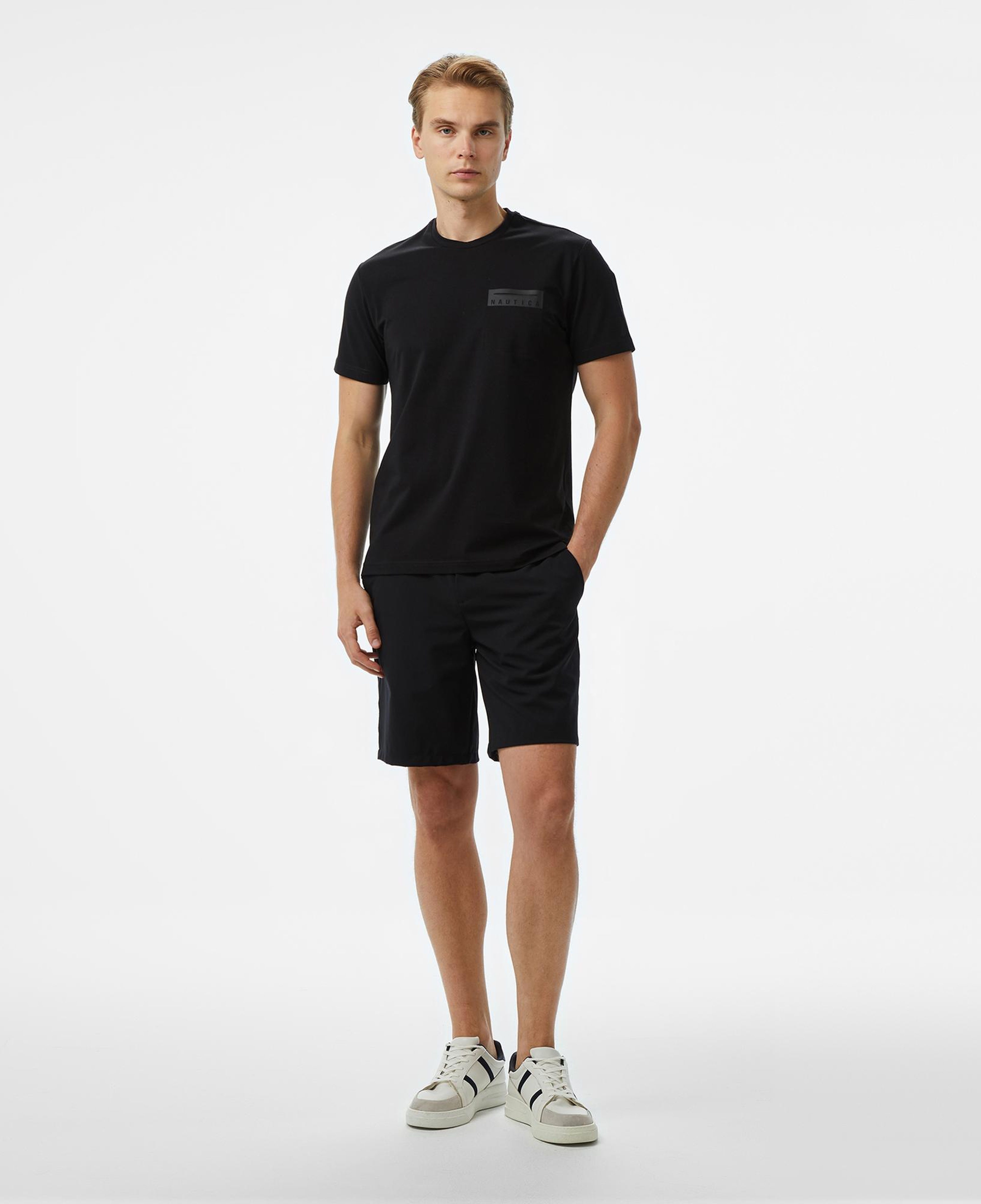 Nautica Erkek Siyah Regular Fit Baskılı T-Shirt