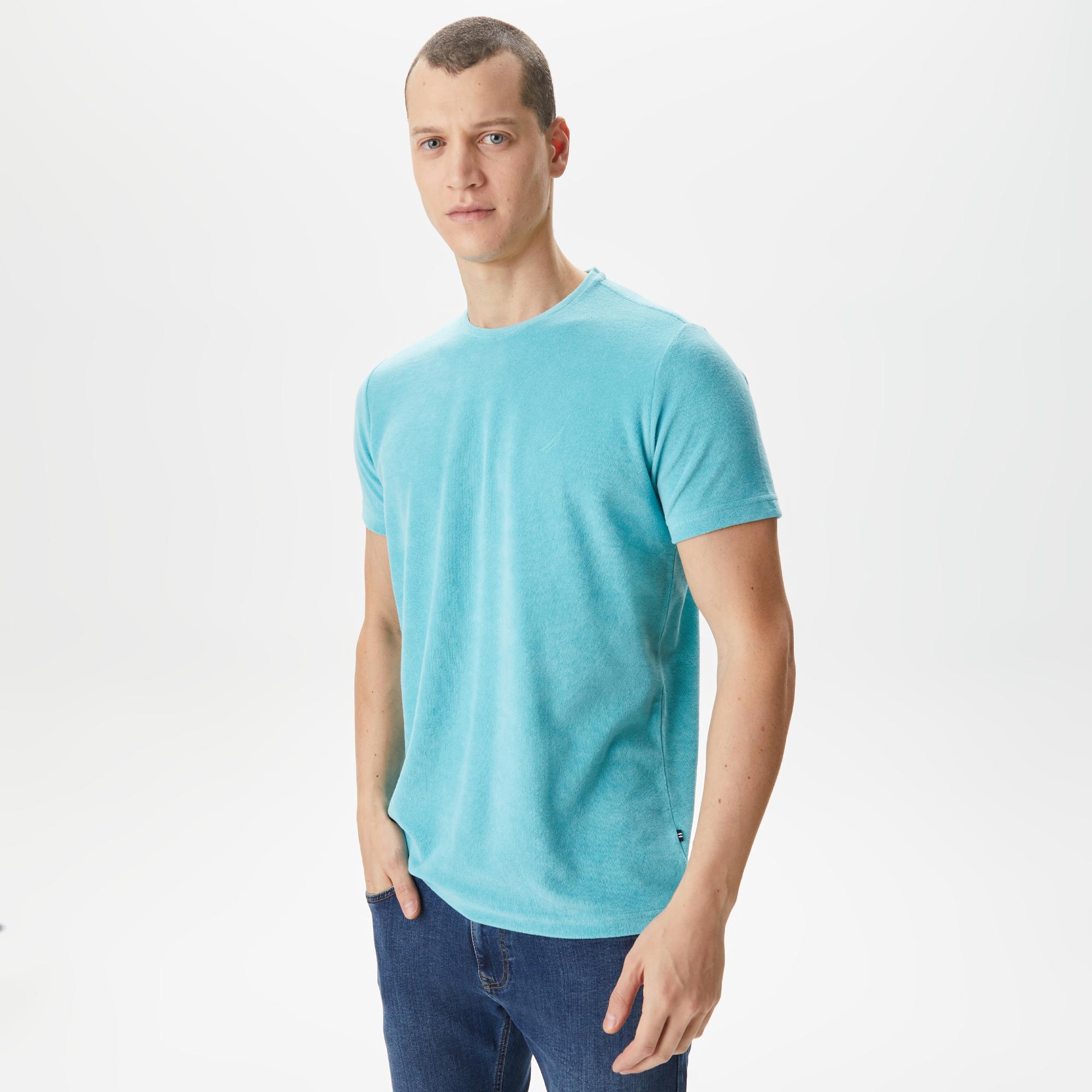 Nautica Erkek Mavi Standart Fit T-Shirt