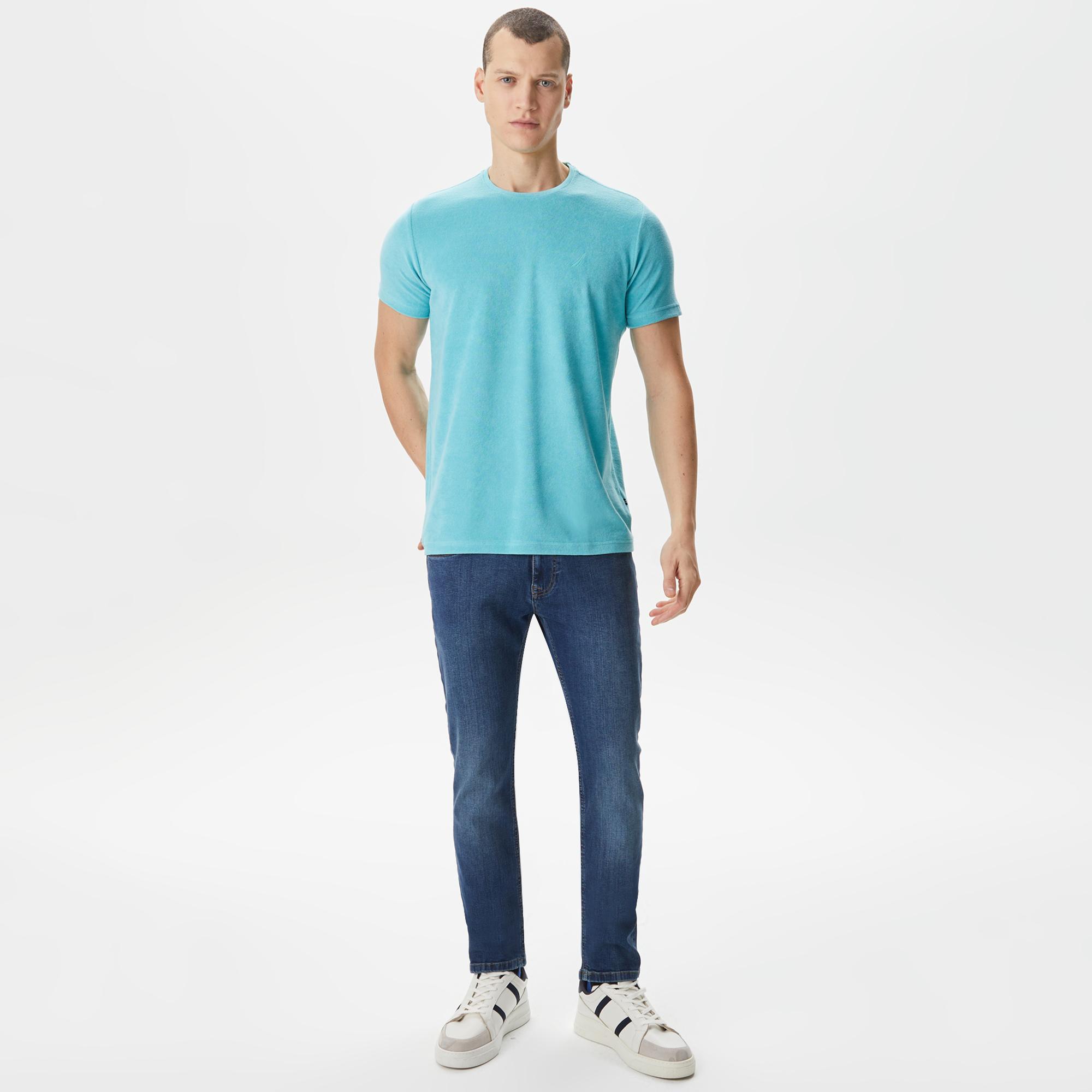 Nautica Erkek Mavi Standart Fit T-Shirt