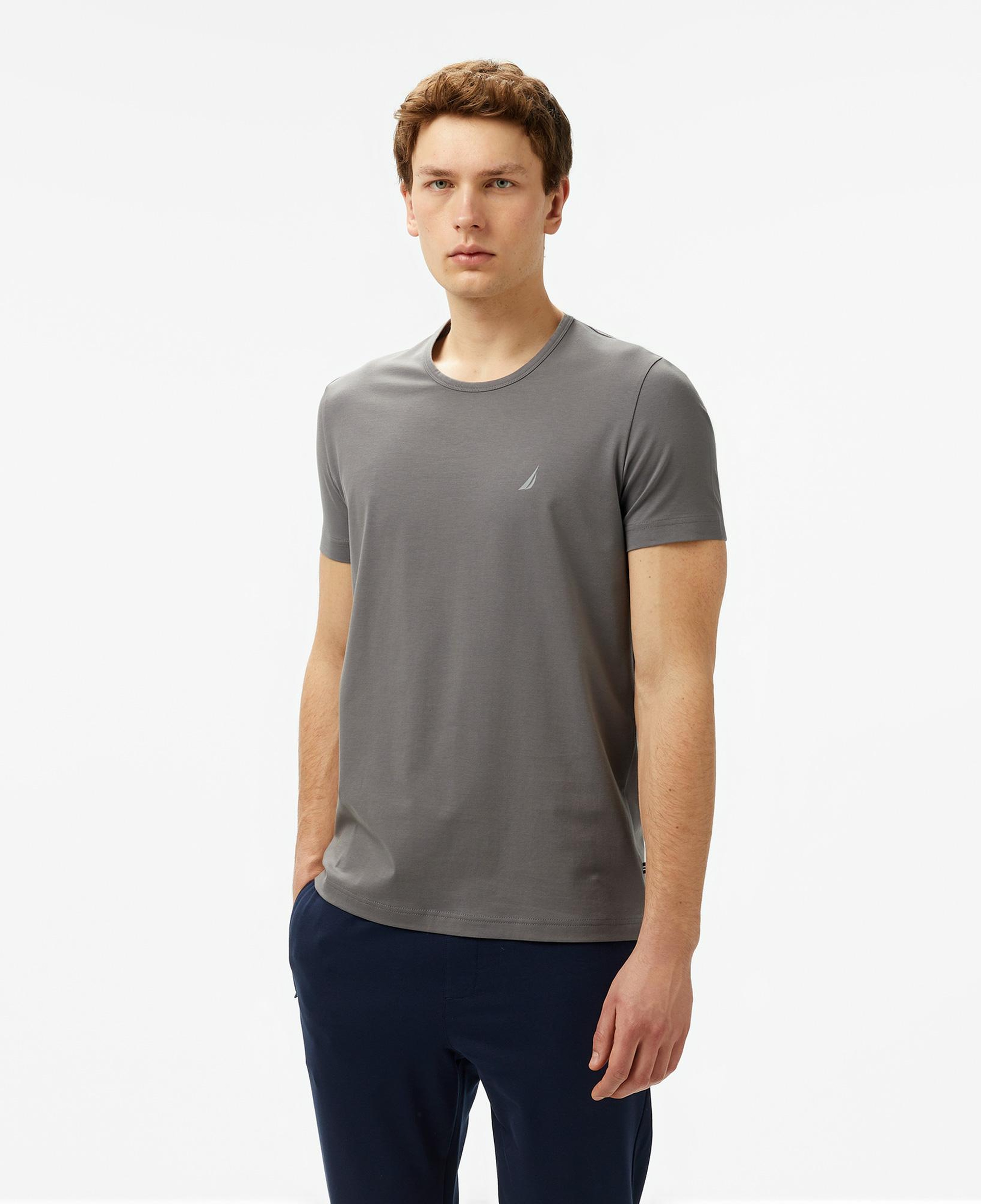Nautica Erkek Gri Regular Fit T-Shirt