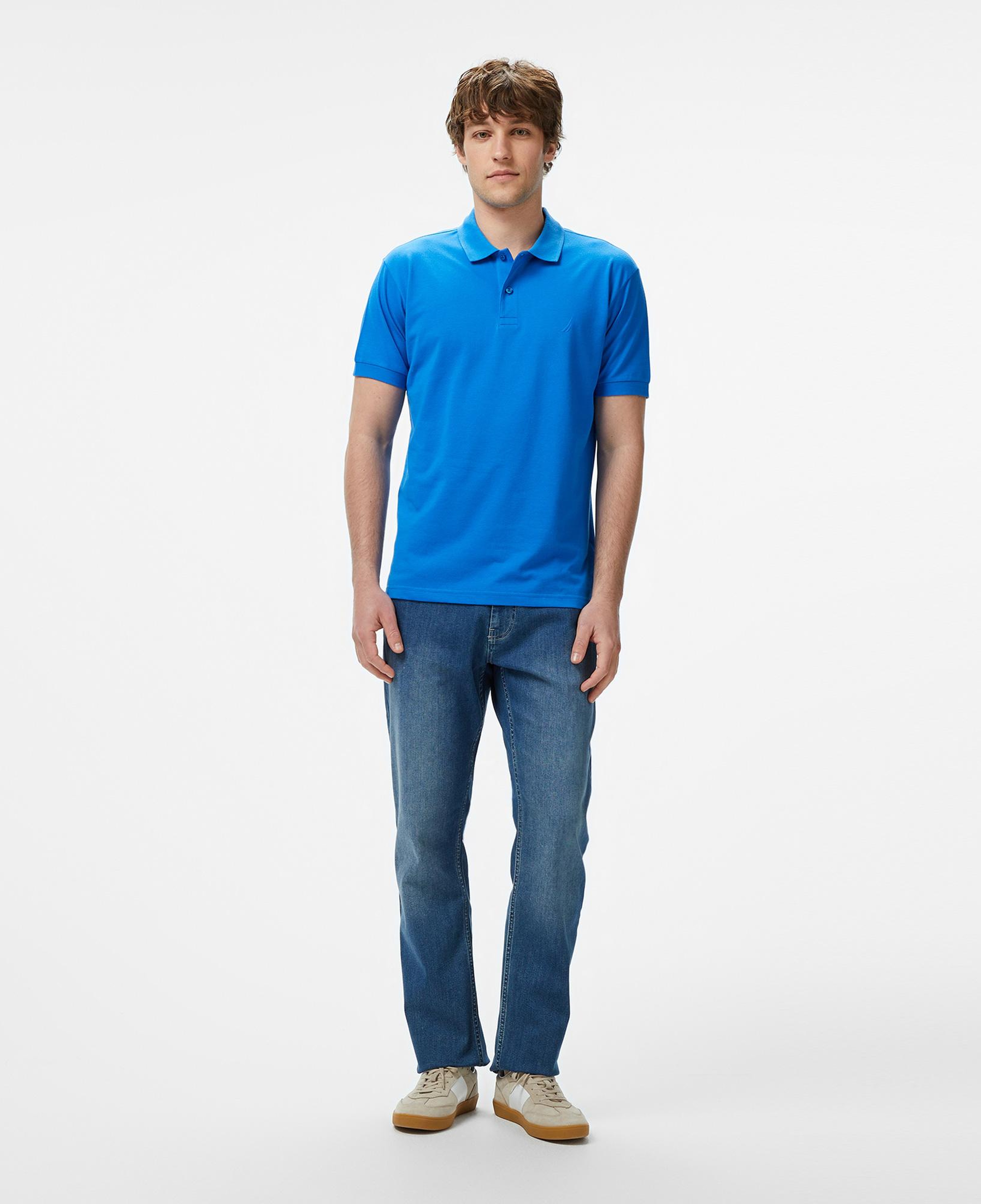 Nautica Erkek Mavi Classic Fit Polo Yaka T-Shirt