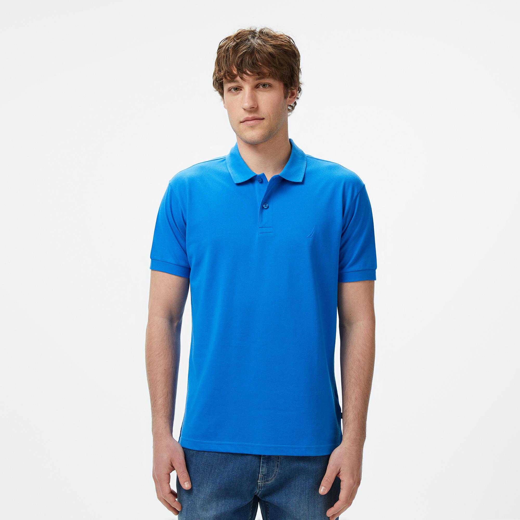 Nautica Erkek Mavi Classic Fit Polo Yaka T-Shirt