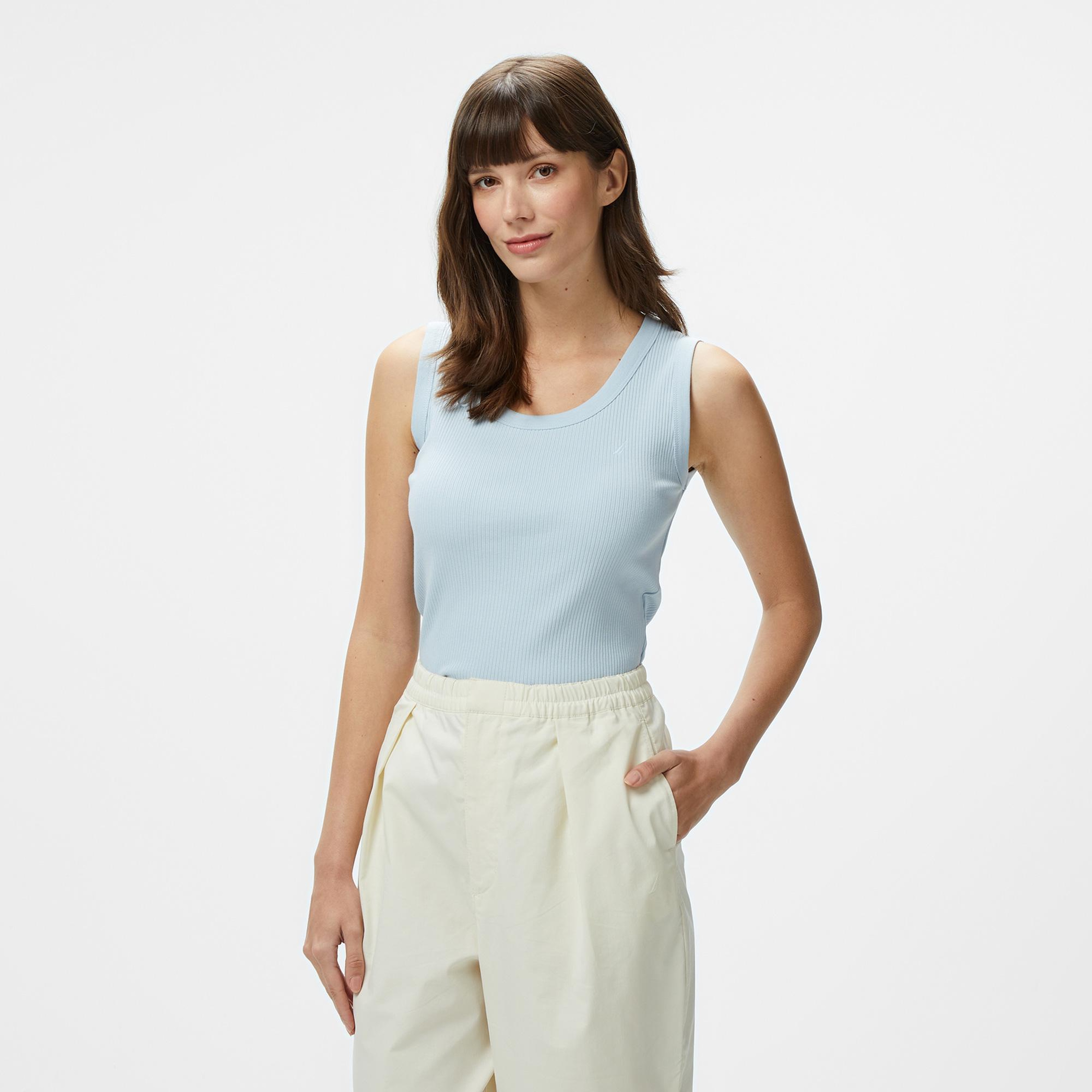 Nautica Kadın Mavi Slim Fit T-Shirt