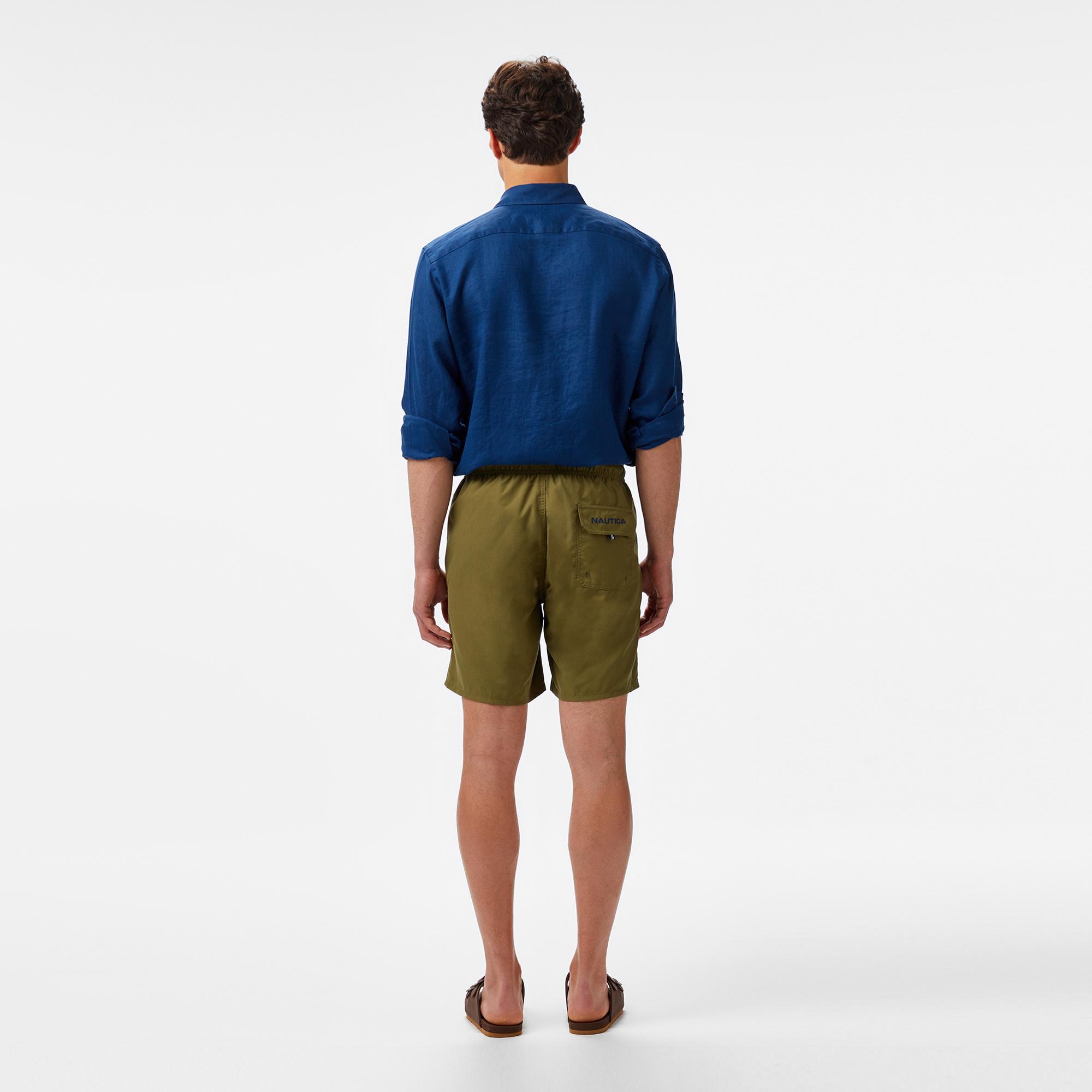 Nautica Erkek Haki Regular Fit Deniz Şortu