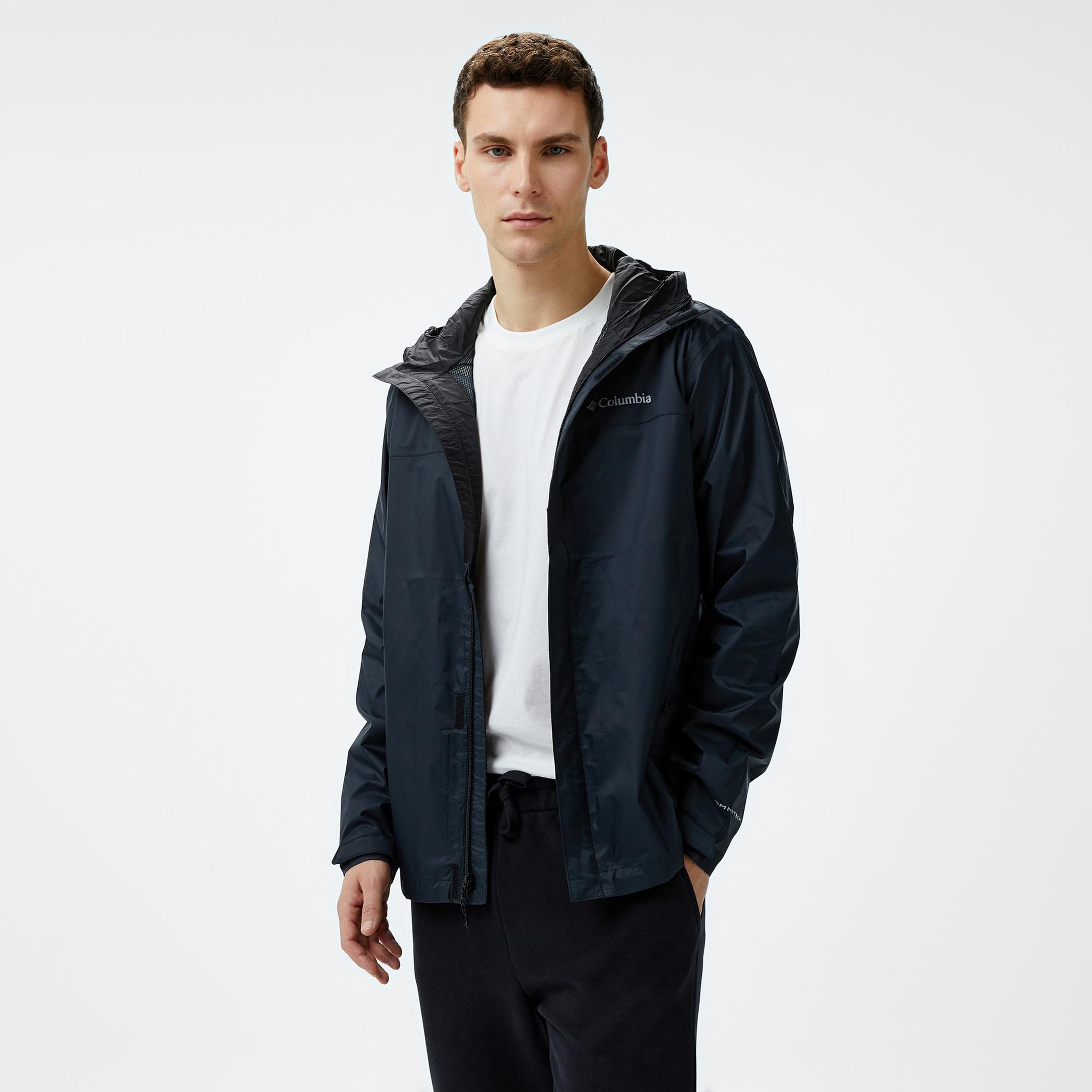 Columbia Watertight Erkek Siyah Yağmurluk