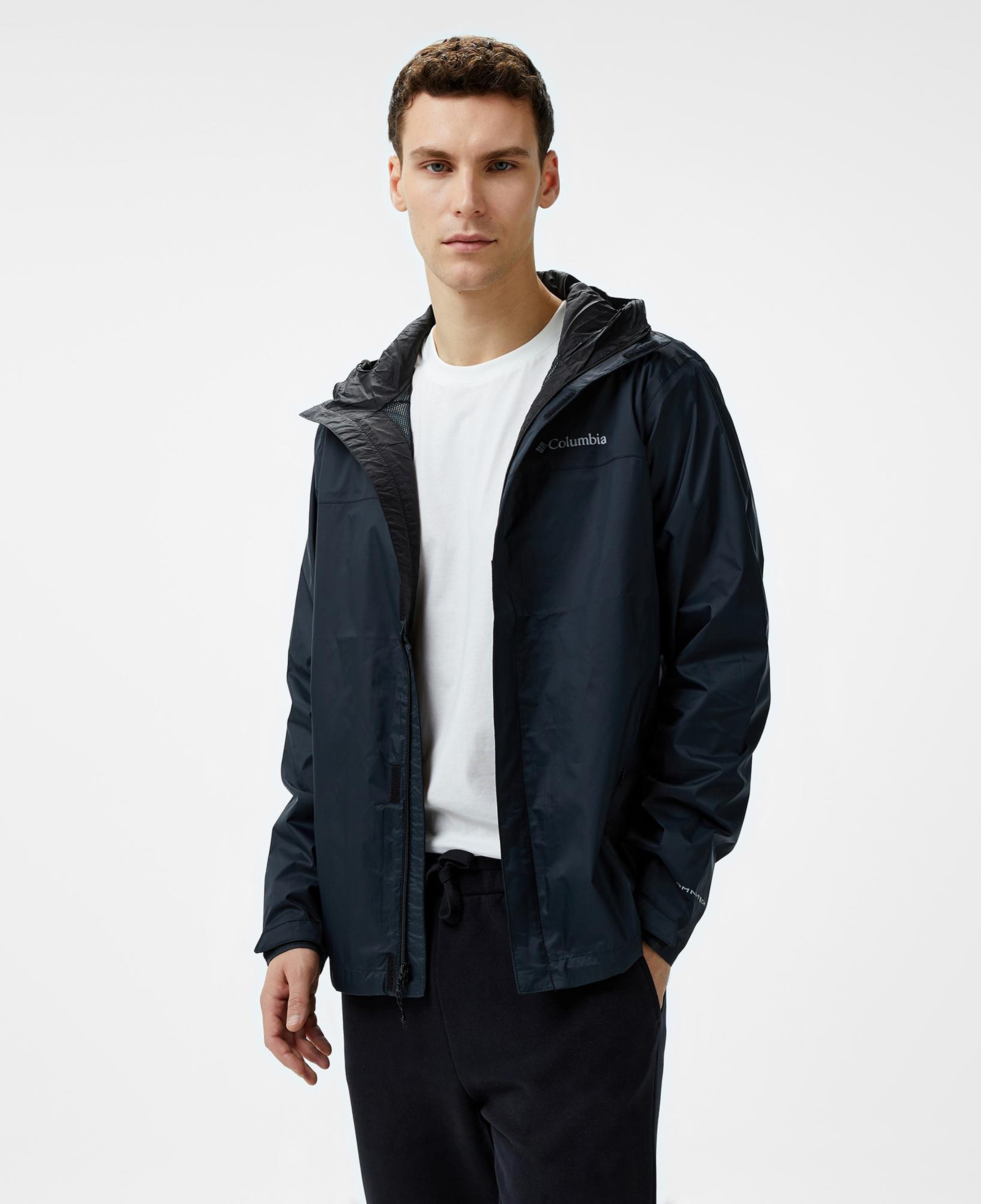 Columbia Watertight Erkek Siyah Yağmurluk
