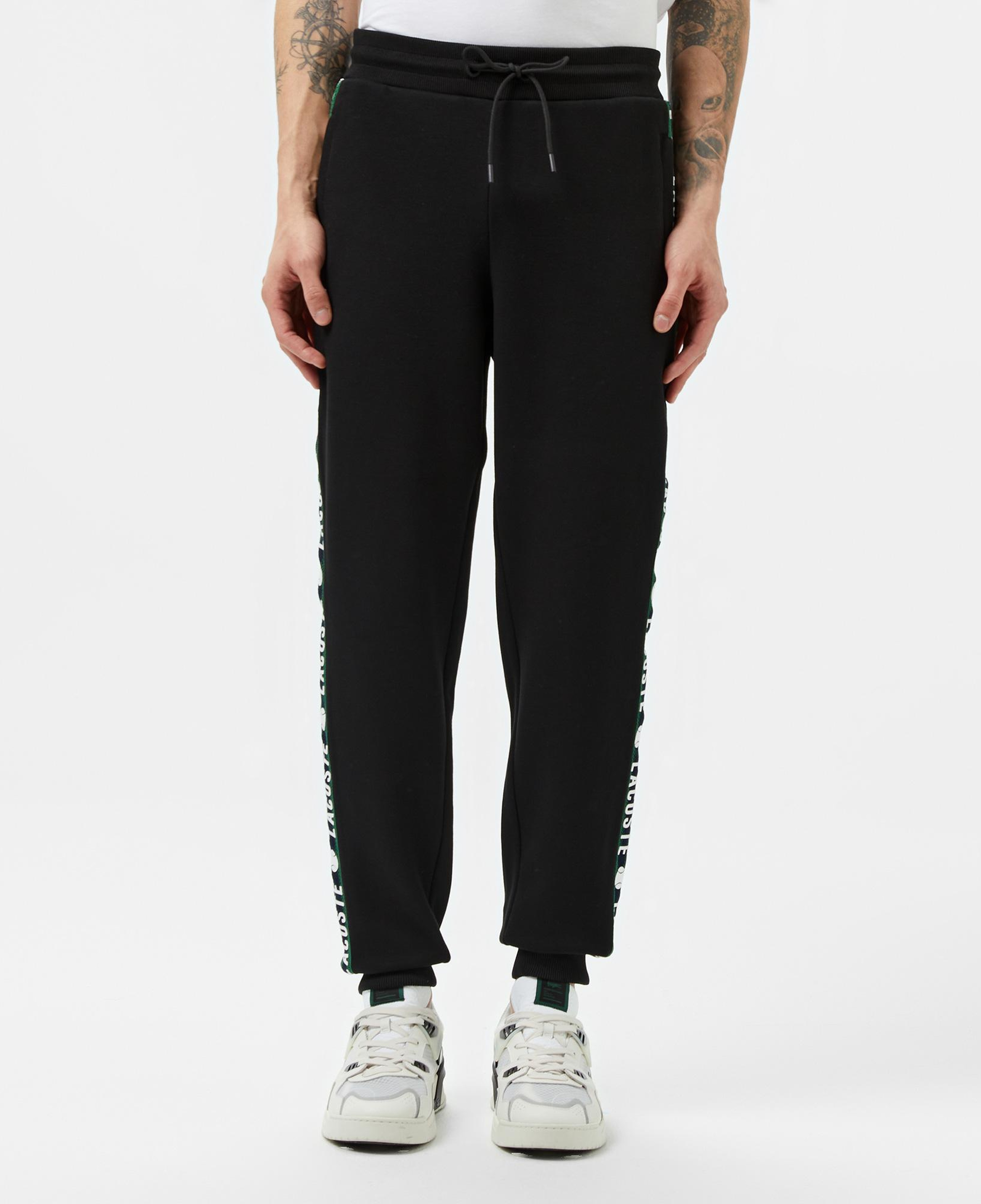 Lacoste Erkek Regular Fit Baskılı Siyah Eşofman Altı