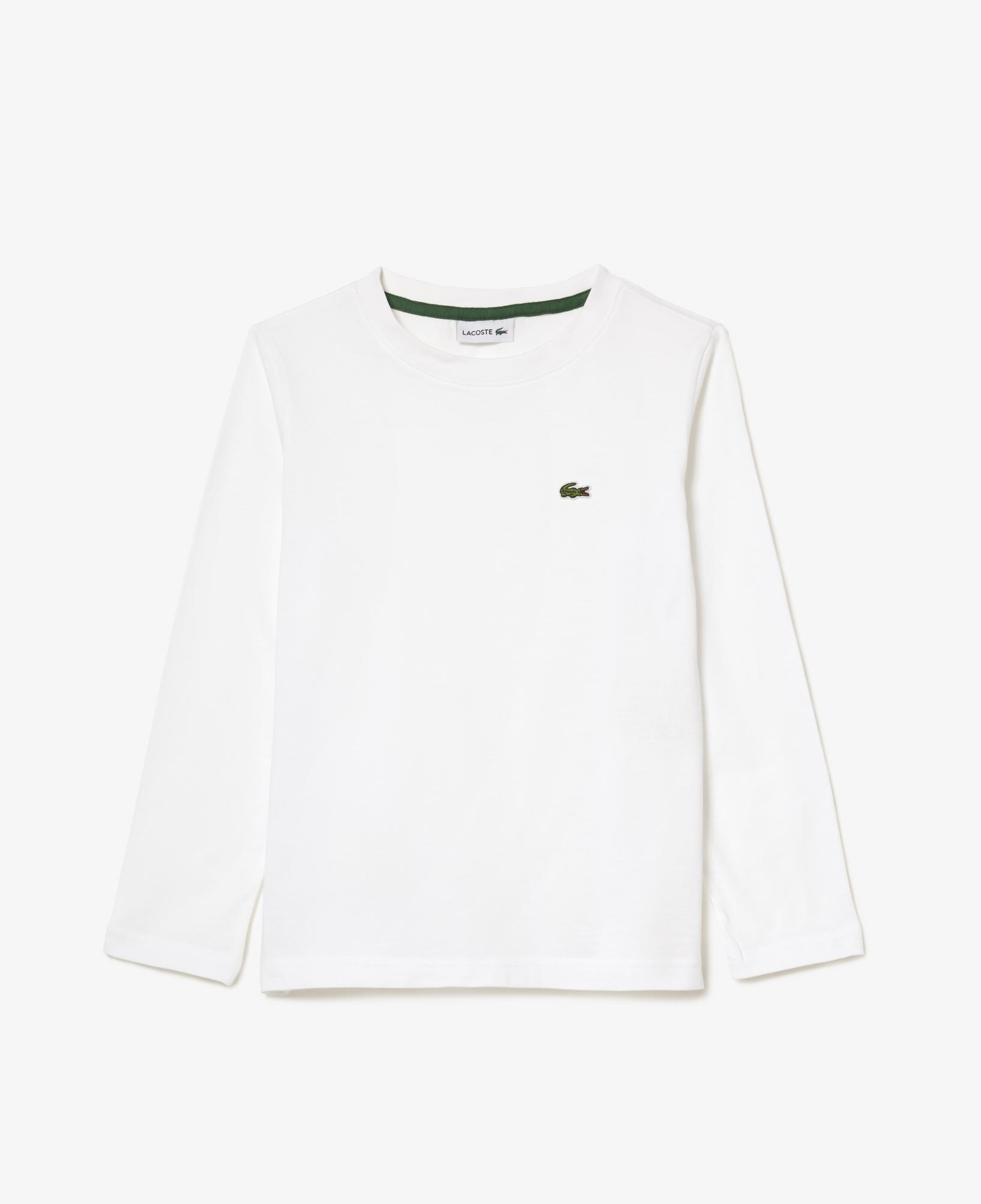 Lacoste Çocuk Uzun Kollu Bisiklet Yaka Beyaz T-Shirt