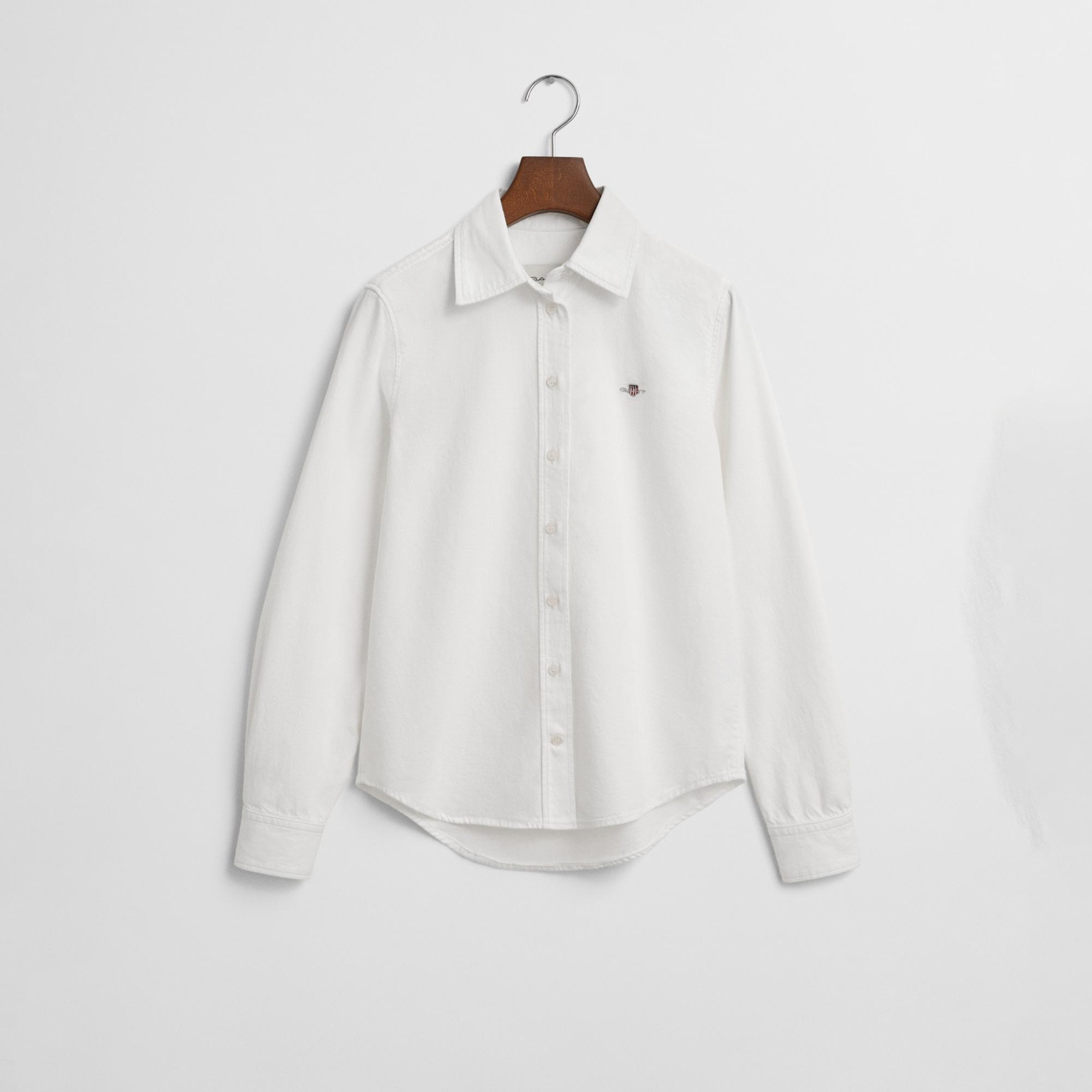 GANT Kadın Beyaz Regular Fit Klasik Yaka Gömlek