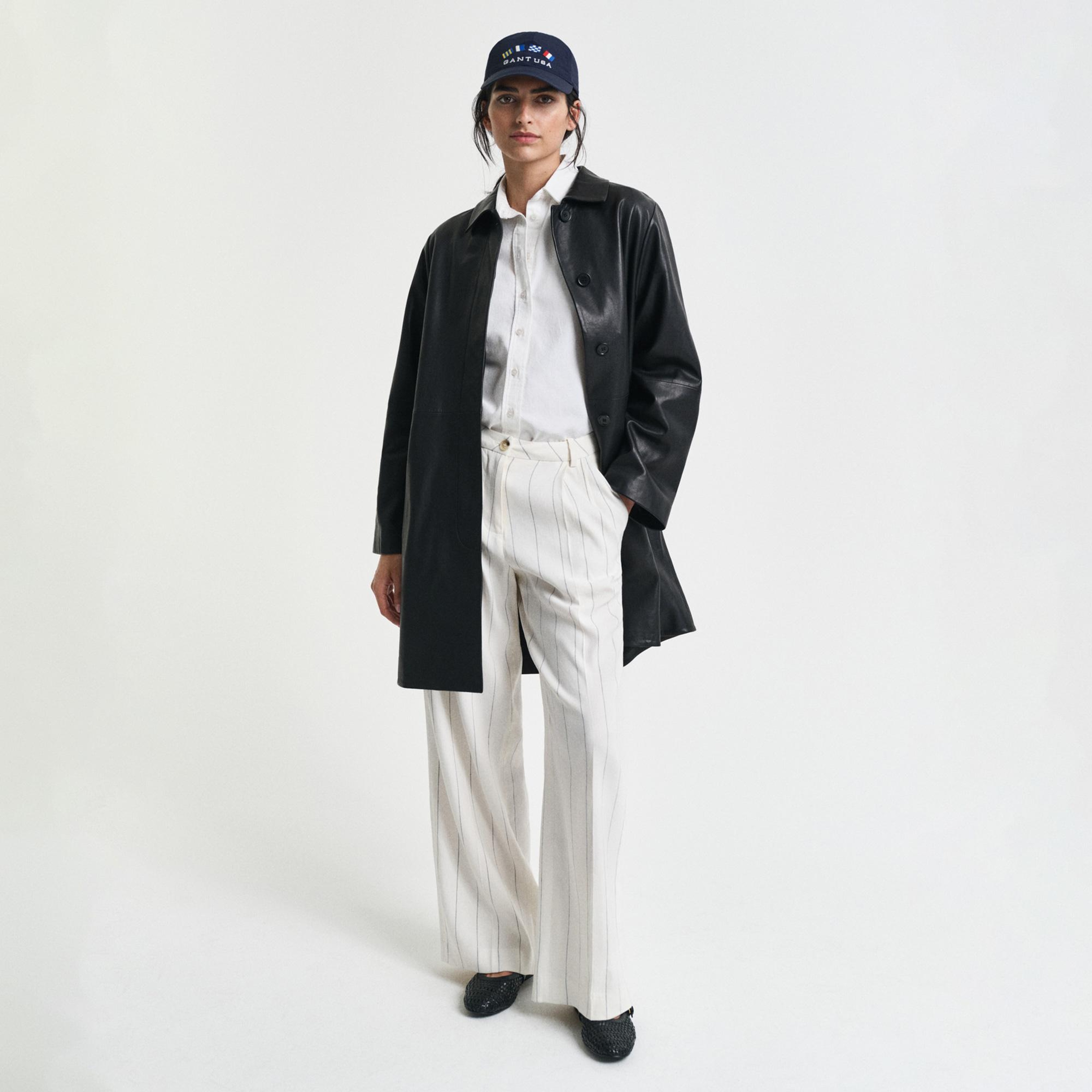 GANT Kadın Beyaz Regular Fit Klasik Yaka Gömlek