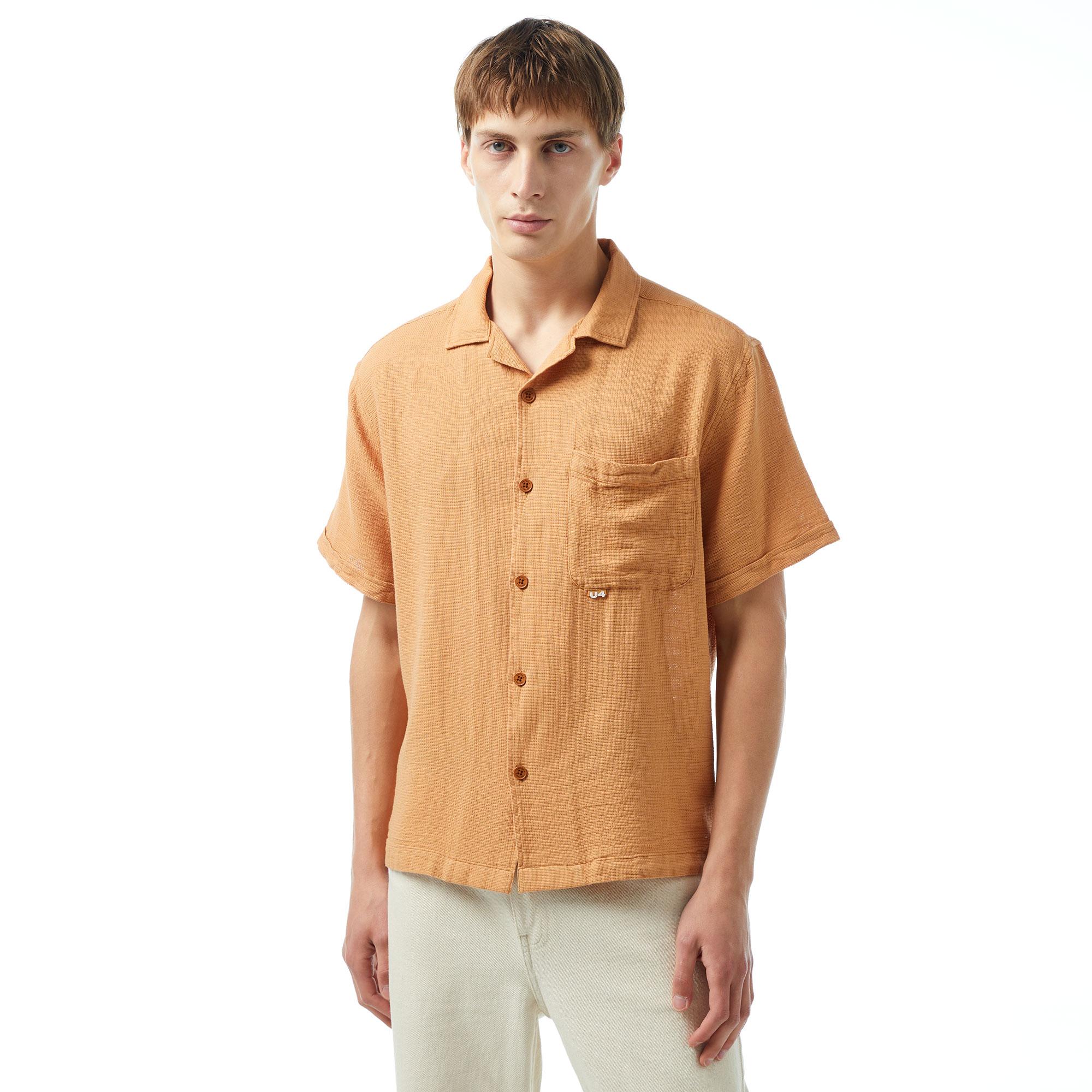 UNITED4 Oversize Erkek Kahverengi Gömlek