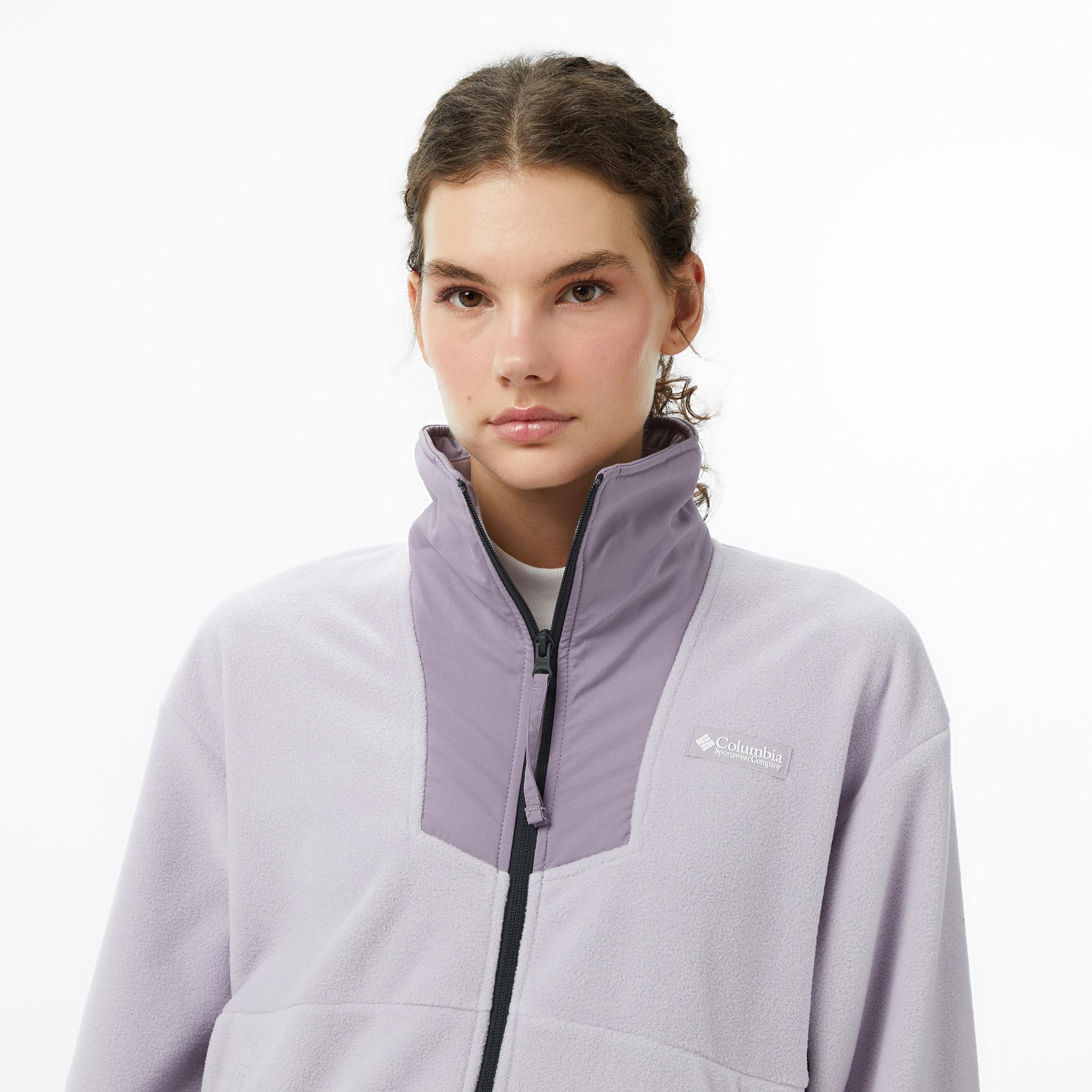 Columbia Sequoia Grove Full Zip Fleece Kadın Mor Outdoor Sweatshirt