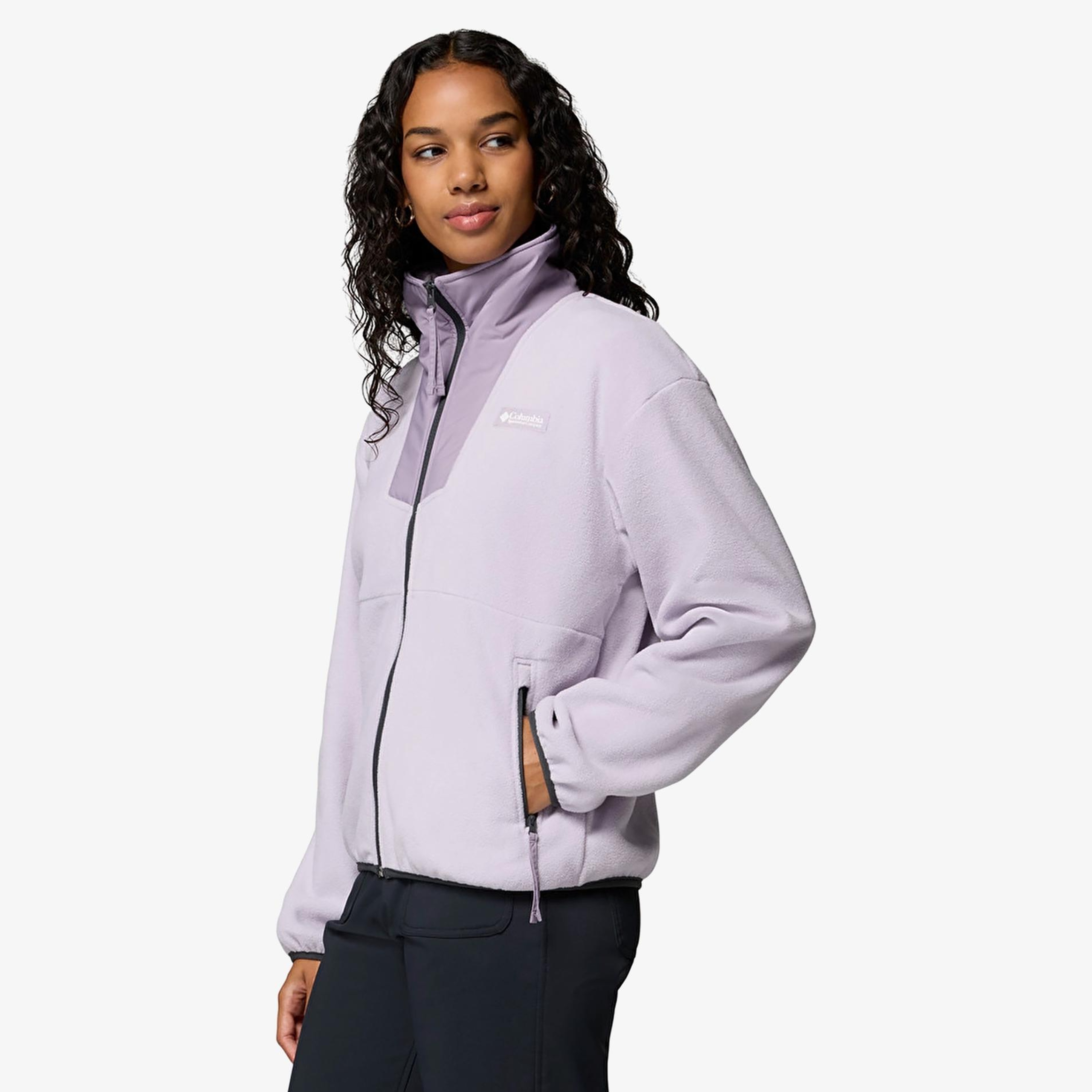 Columbia Sequoia Grove Full Zip Fleece Kadın Mor Outdoor Sweatshirt