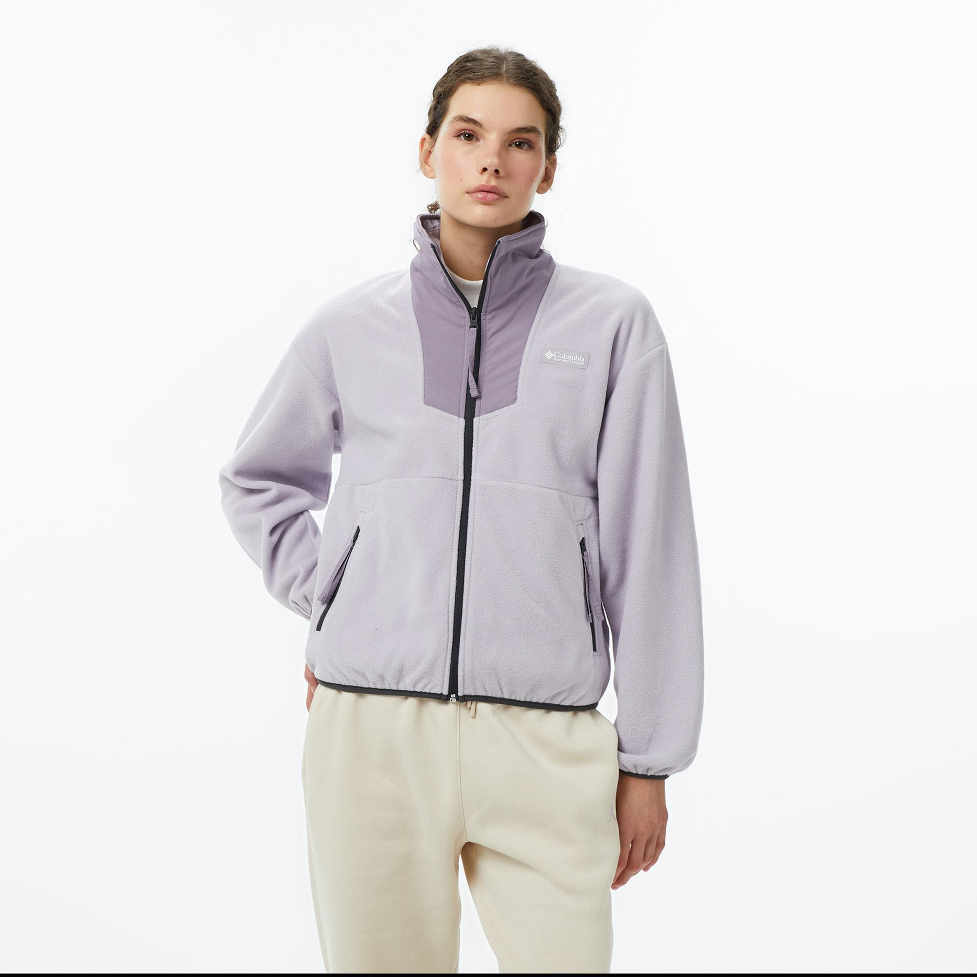 Columbia Sequoia Grove Full Zip Fleece Kadın Mor Outdoor Sweatshirt