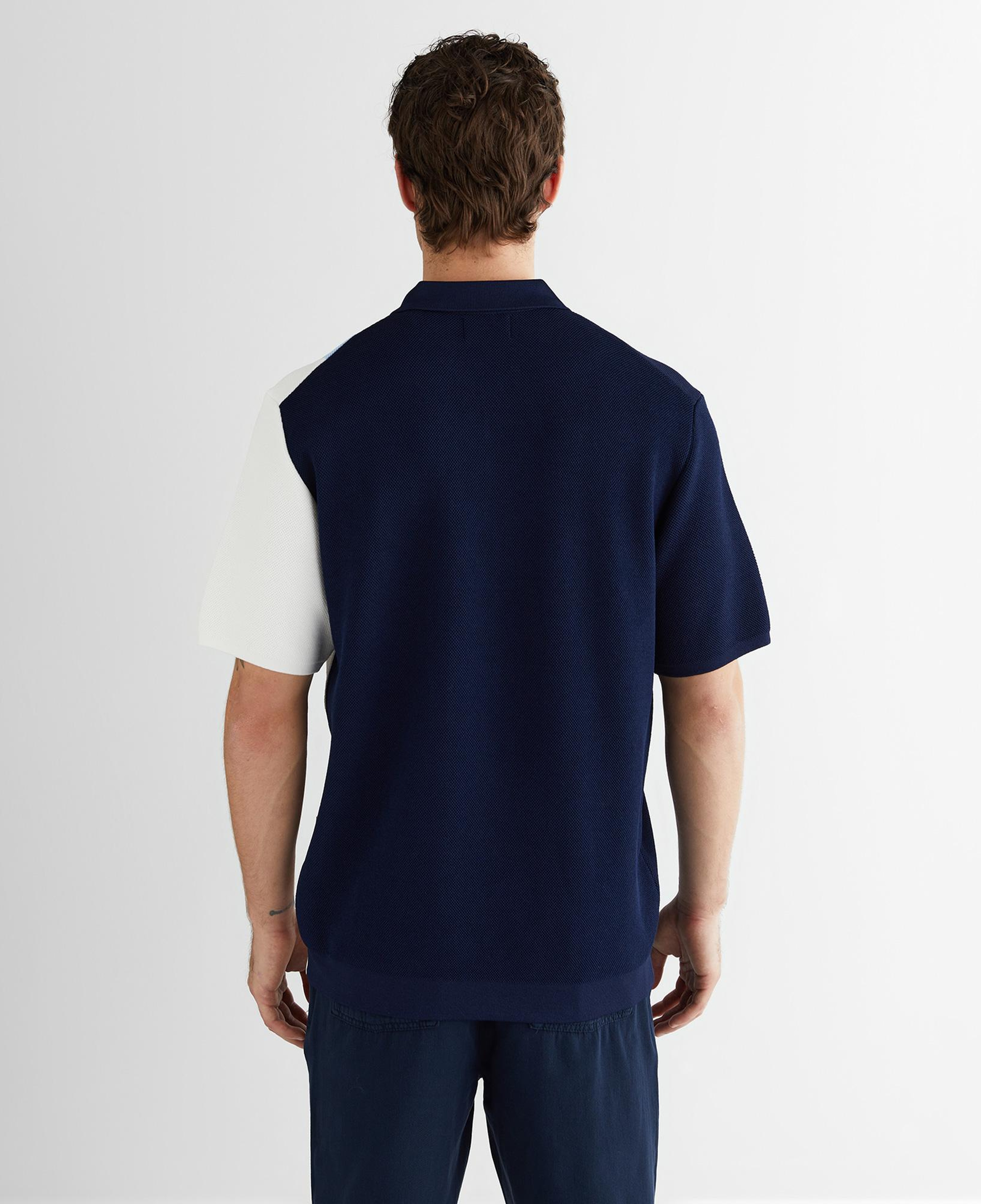 GANT Erkek Lacivert Regular Fit Renk Bloklu Triko