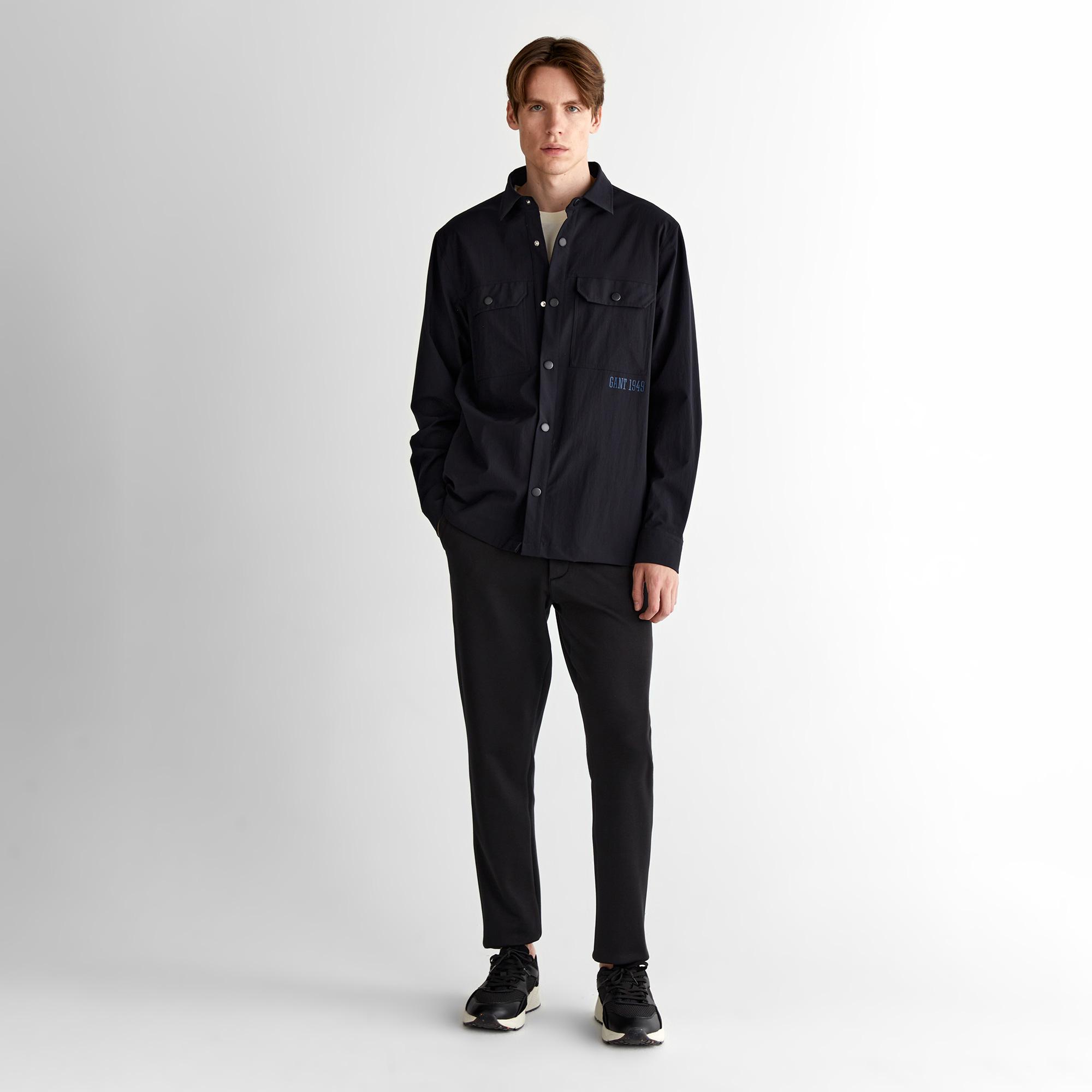 GANT Erkek Lacivert Relaxed Fit Klasik Yaka Gömlek