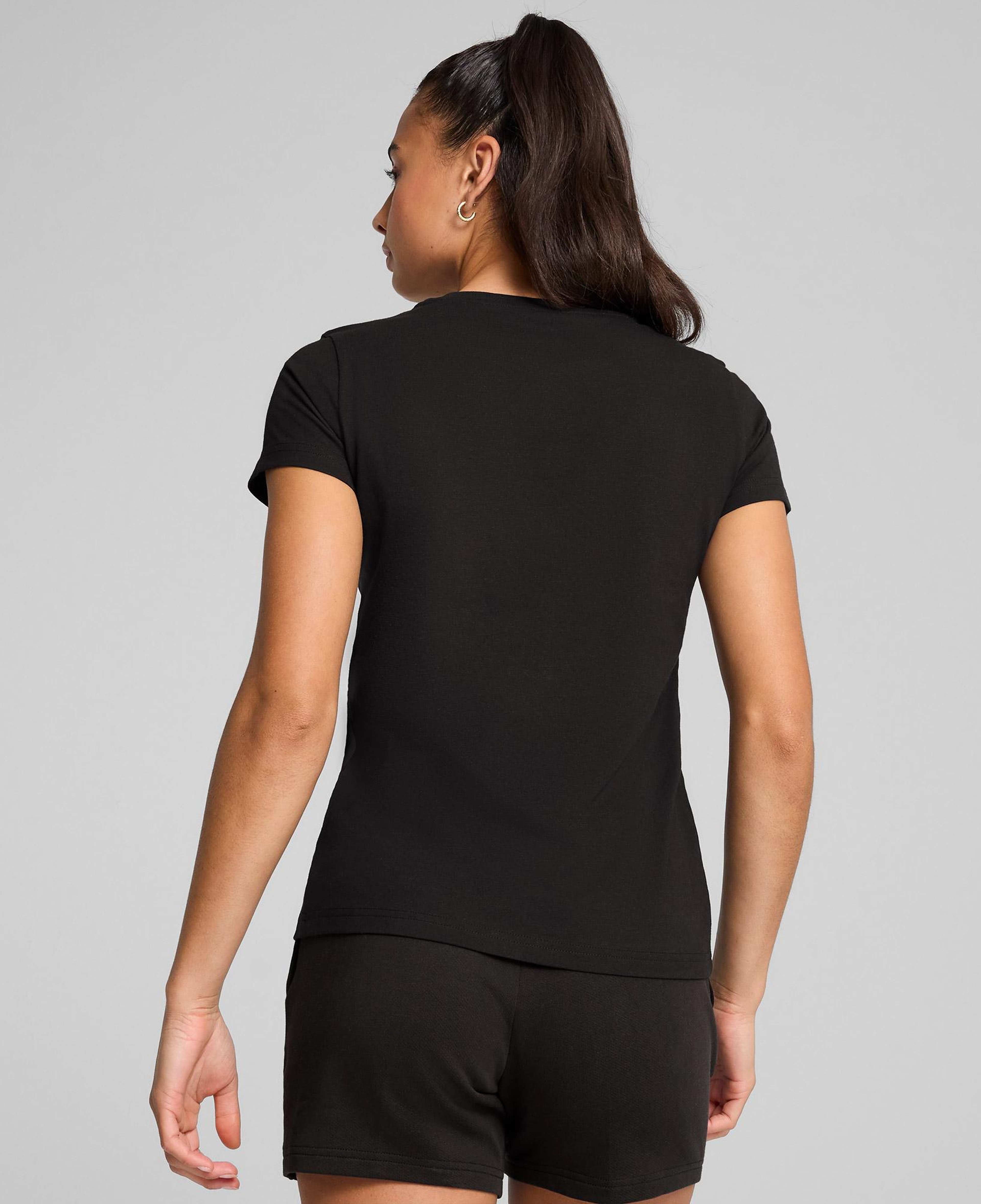 Puma Ess Elevated Kadın Siyah T-Shirt