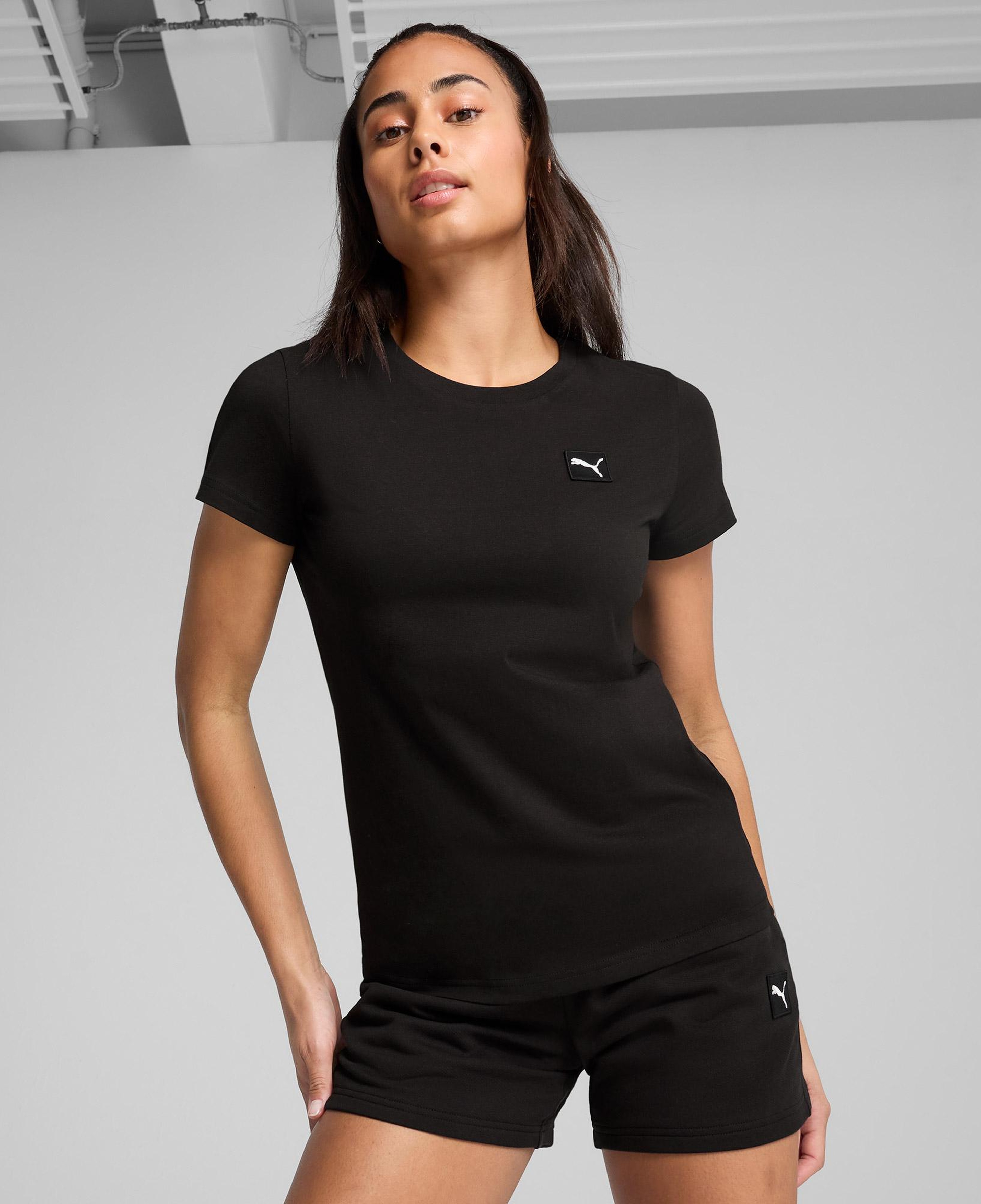 Puma Ess Elevated Kadın Siyah T-Shirt