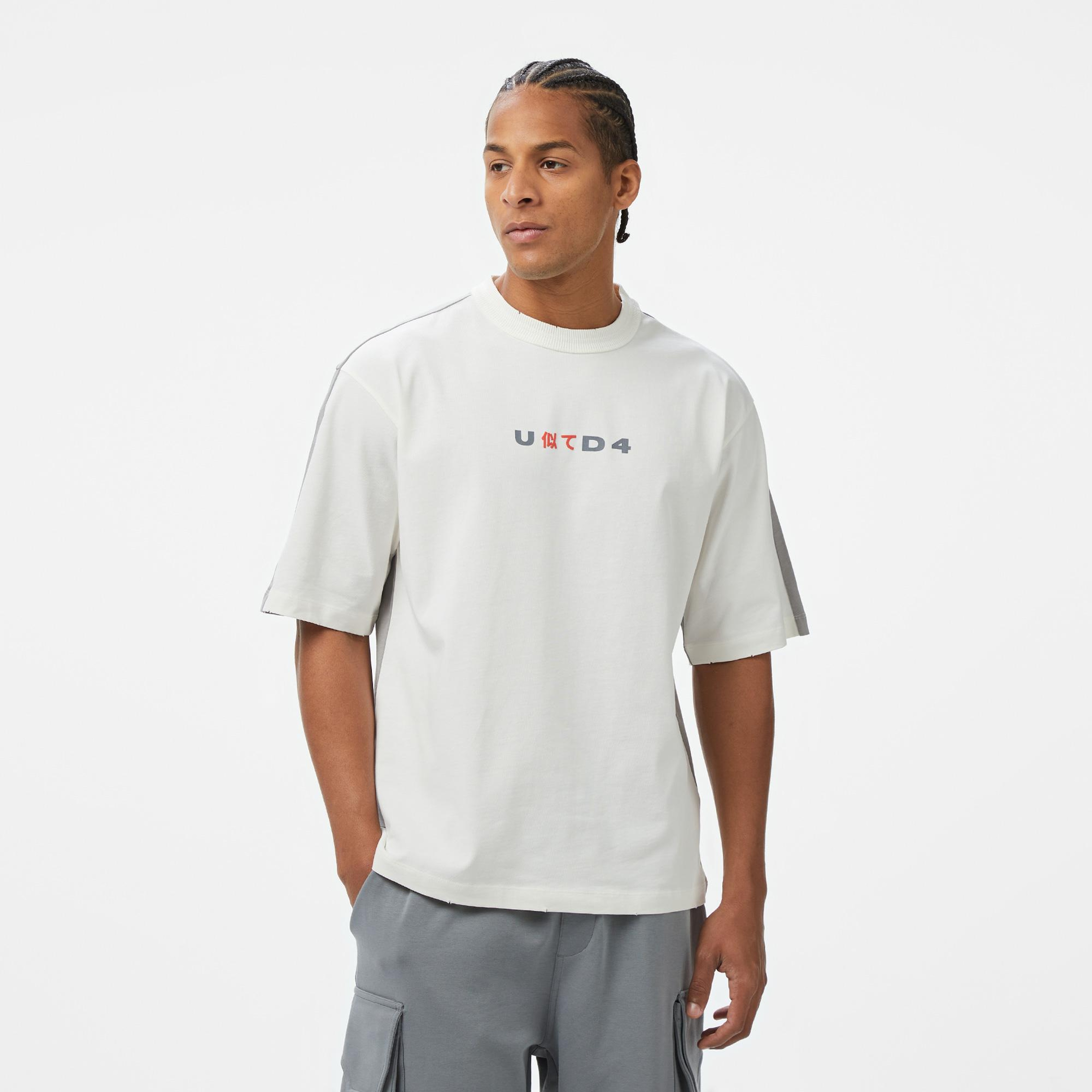 UNITED4 Mutsu Erkek Beyaz/Gri T-Shirt