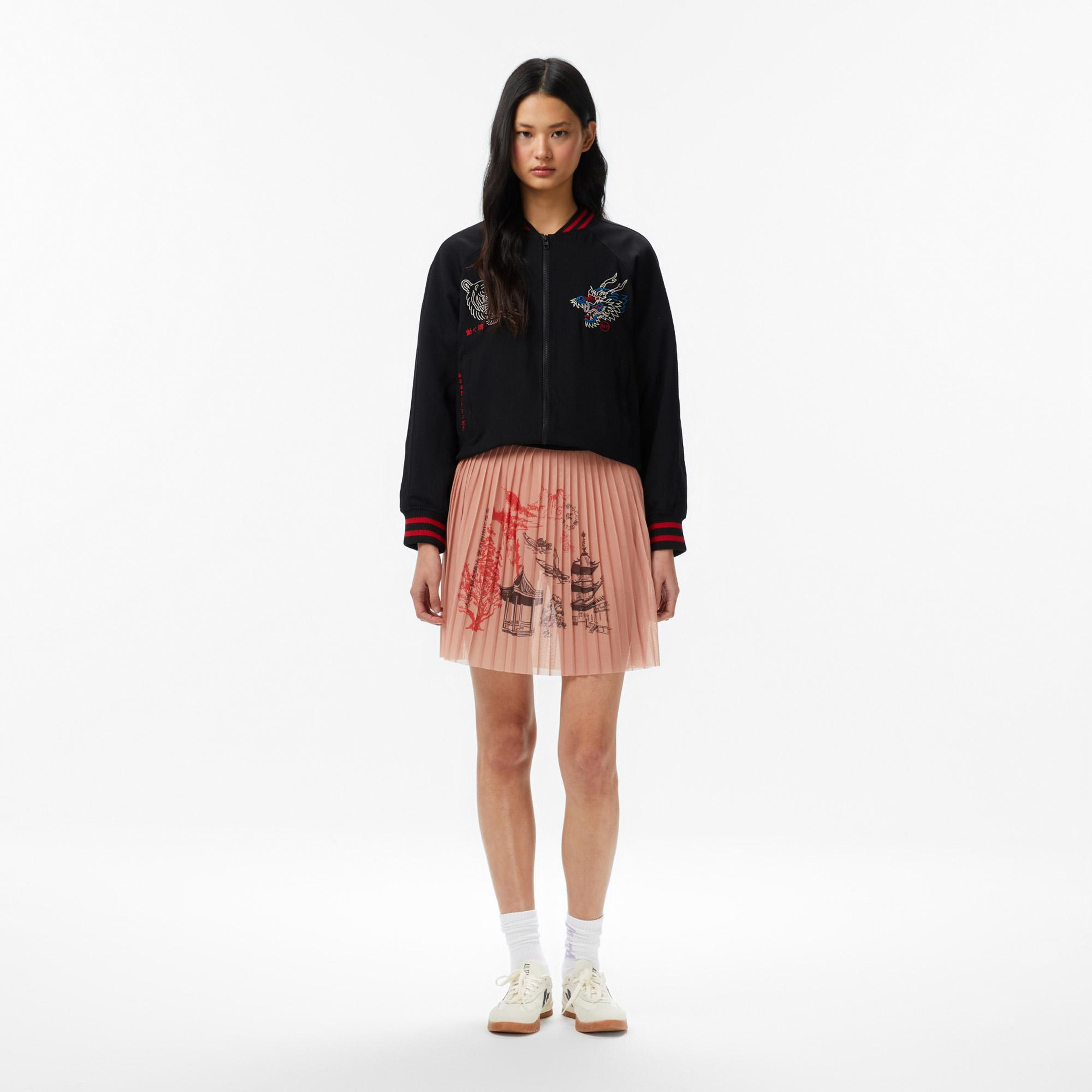 UNITED4 Slim Fit Kadın Pembe Etek