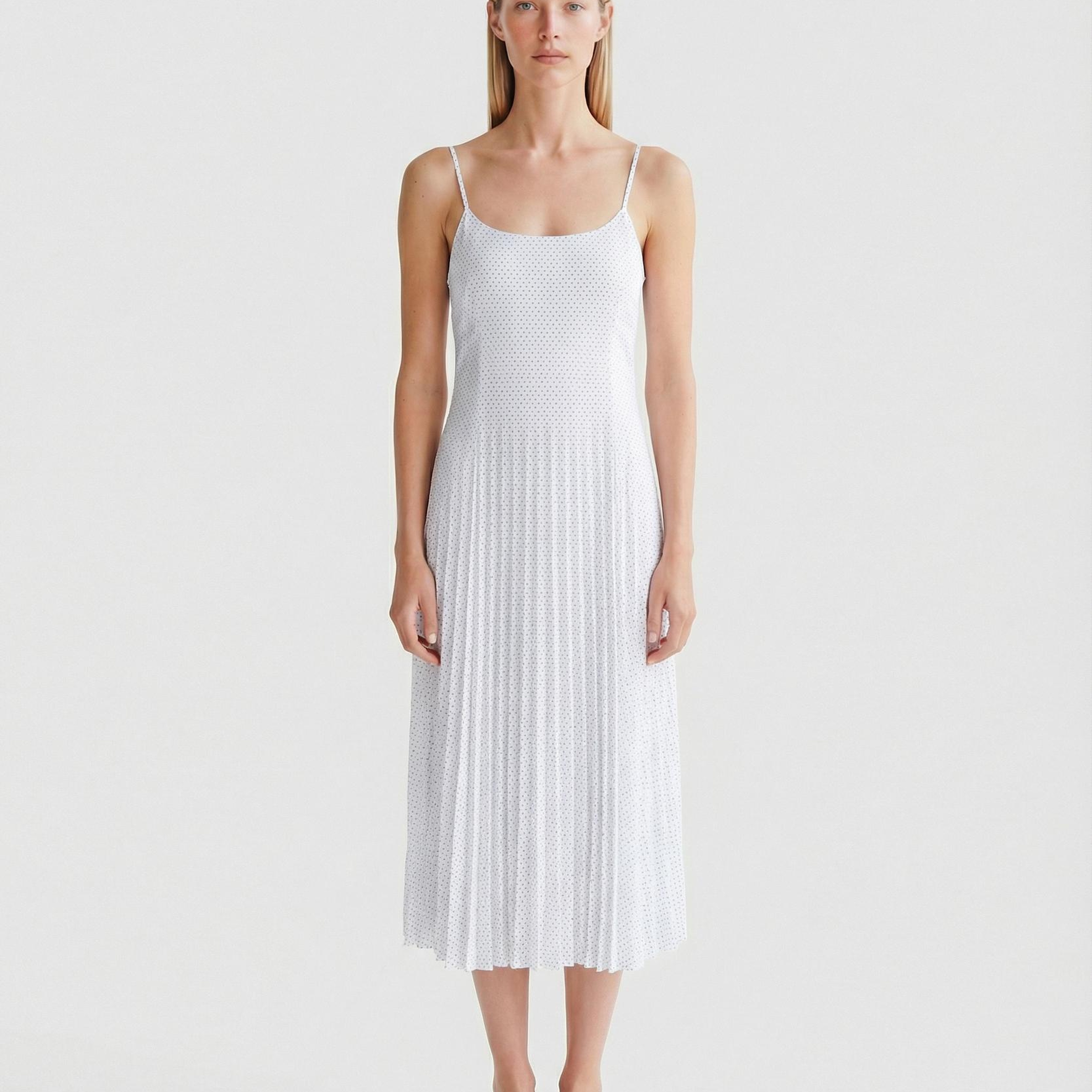 YARGICI Düz Bisiklet Yaka Askılı Elbise