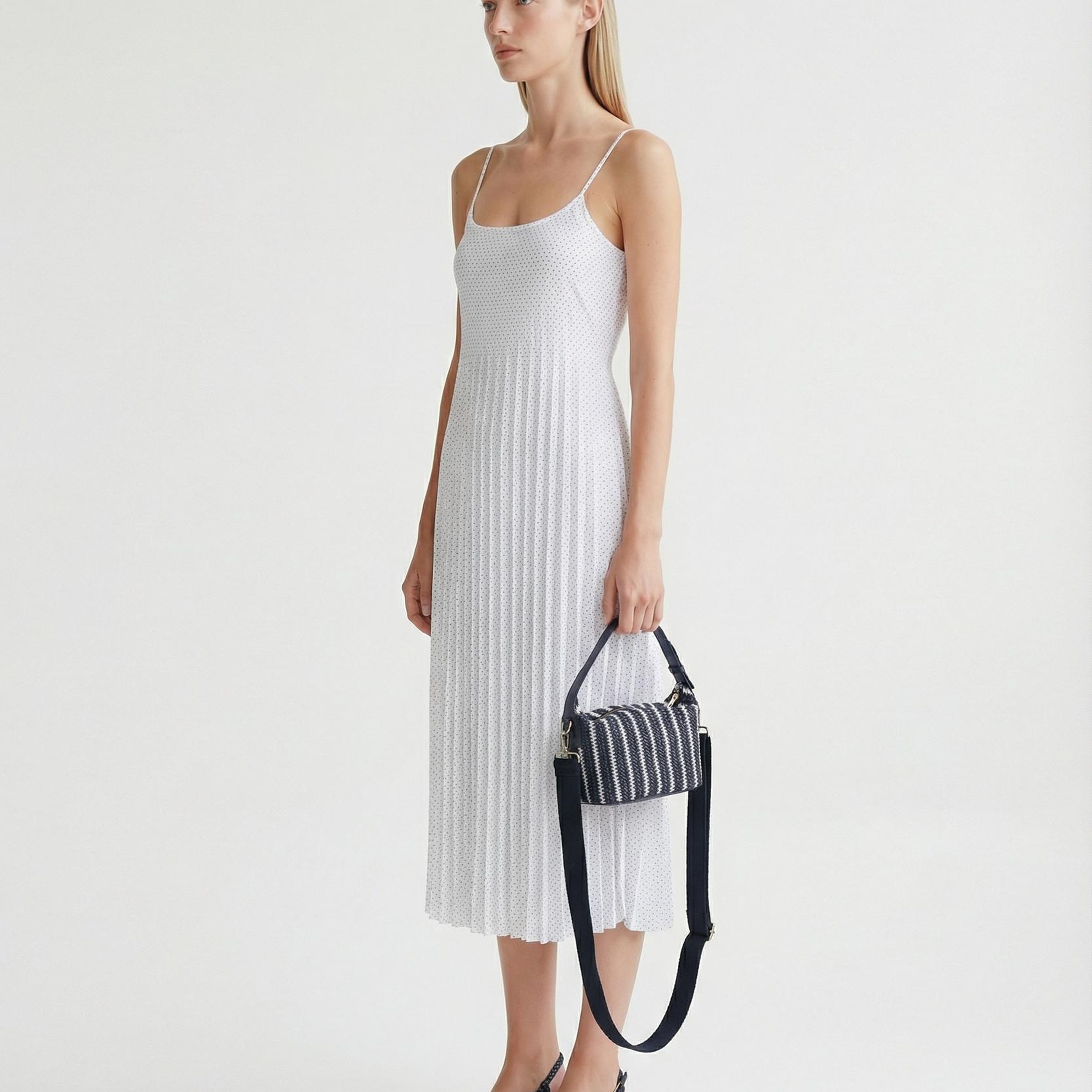 YARGICI Düz Bisiklet Yaka Askılı Elbise