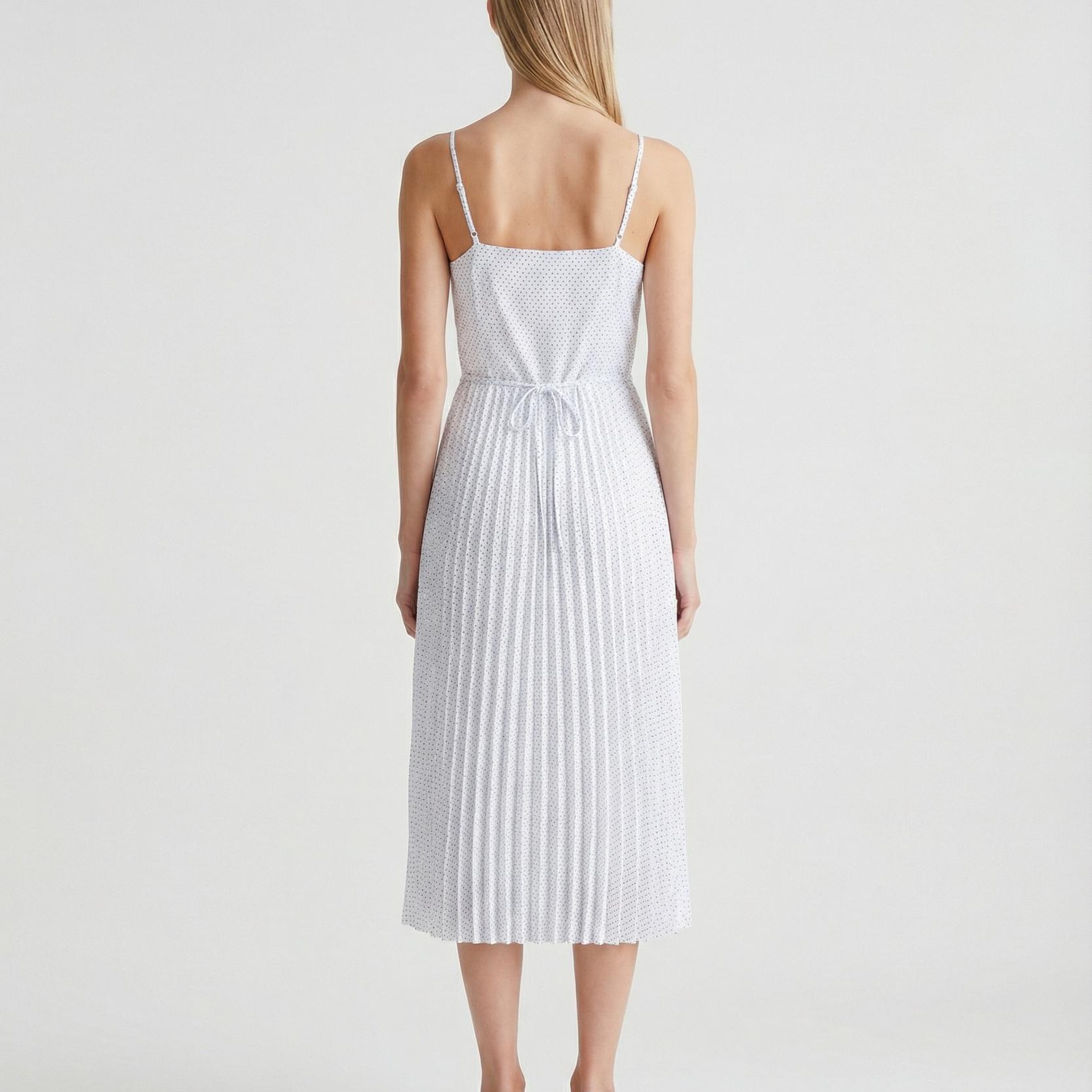 YARGICI Düz Bisiklet Yaka Askılı Elbise