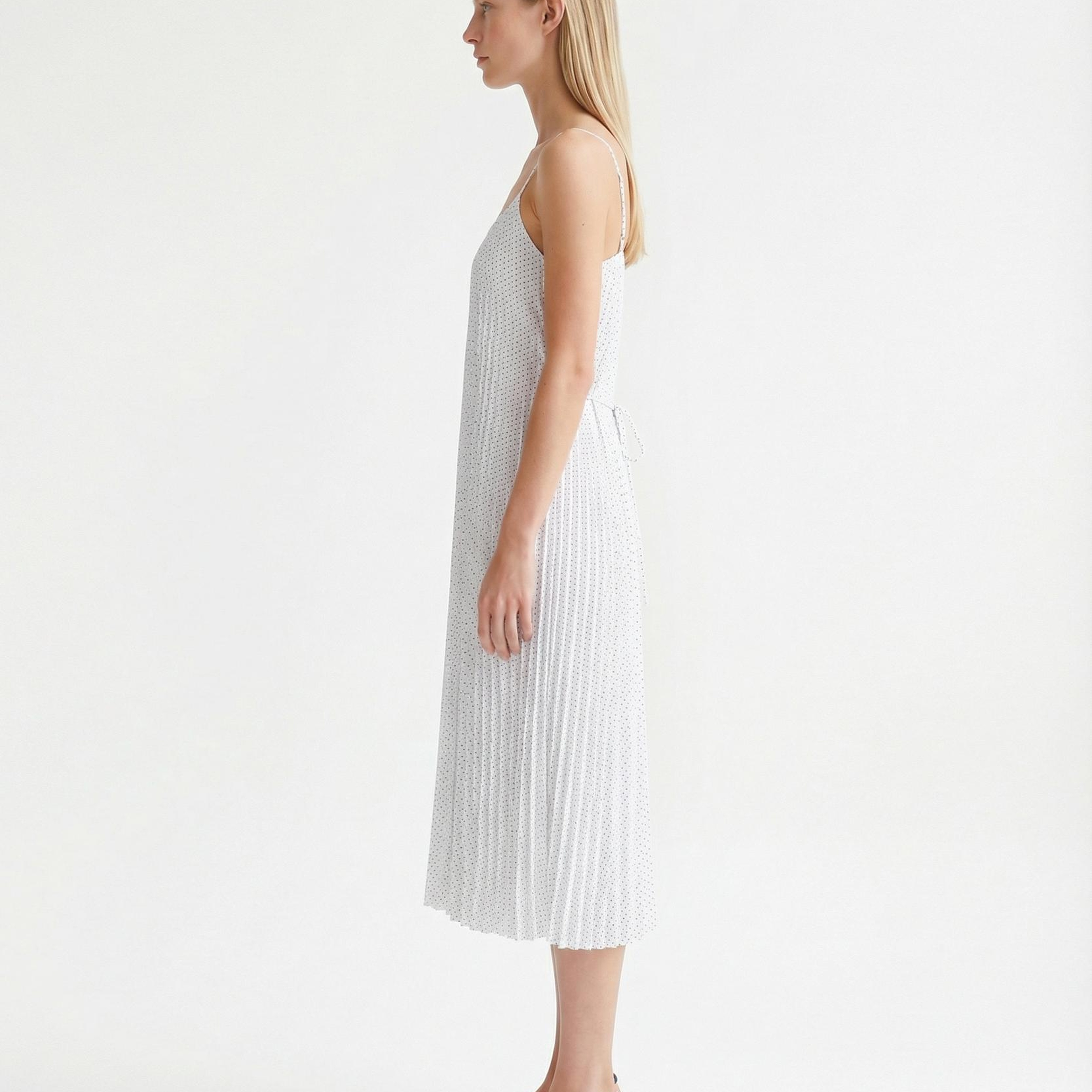 YARGICI Düz Bisiklet Yaka Askılı Elbise