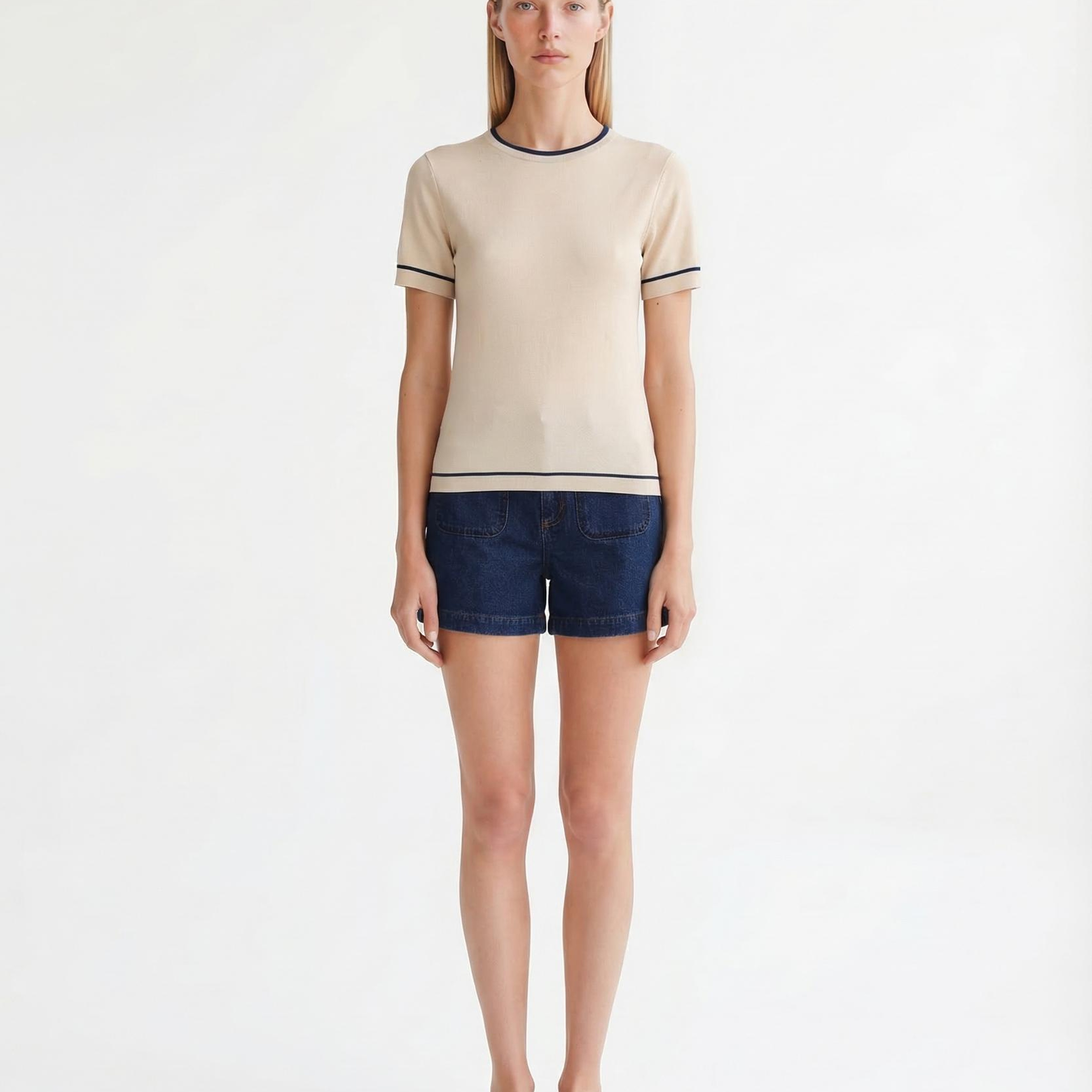 YARGICI Regular Bisiklet Yaka Kısa Kol Kazak