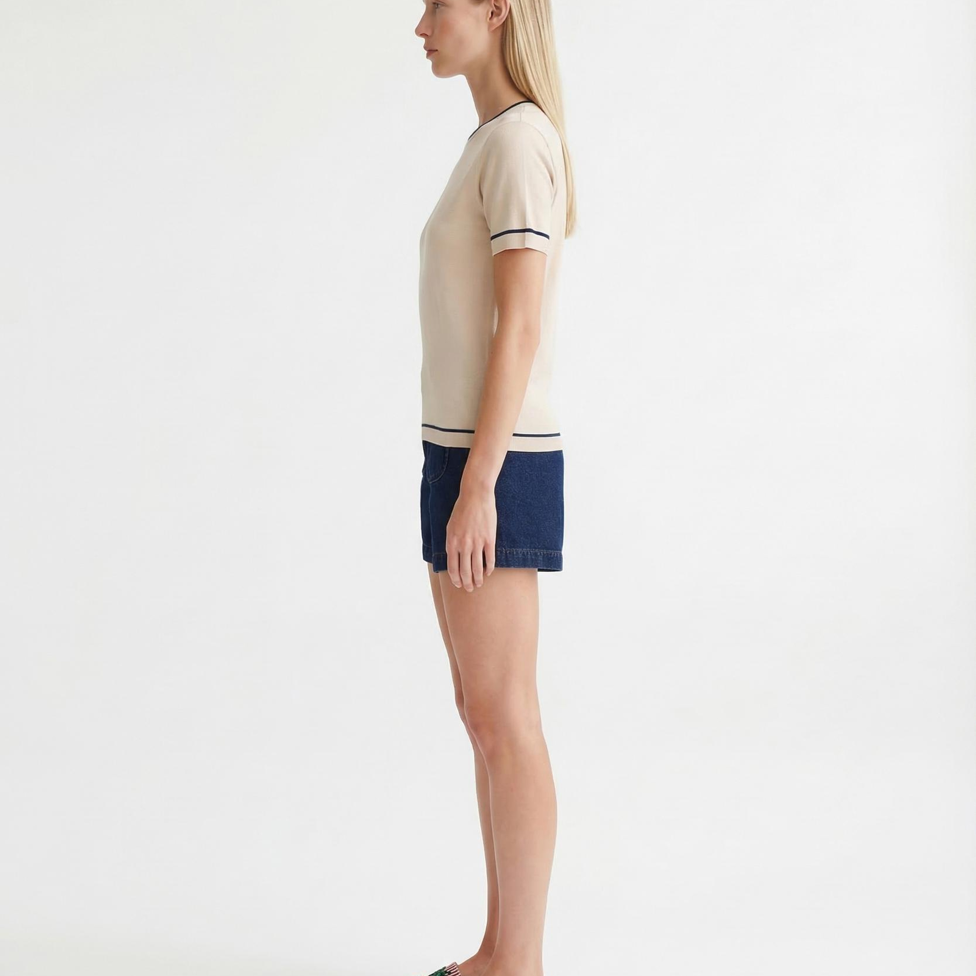 YARGICI Regular Bisiklet Yaka Kısa Kol Kazak