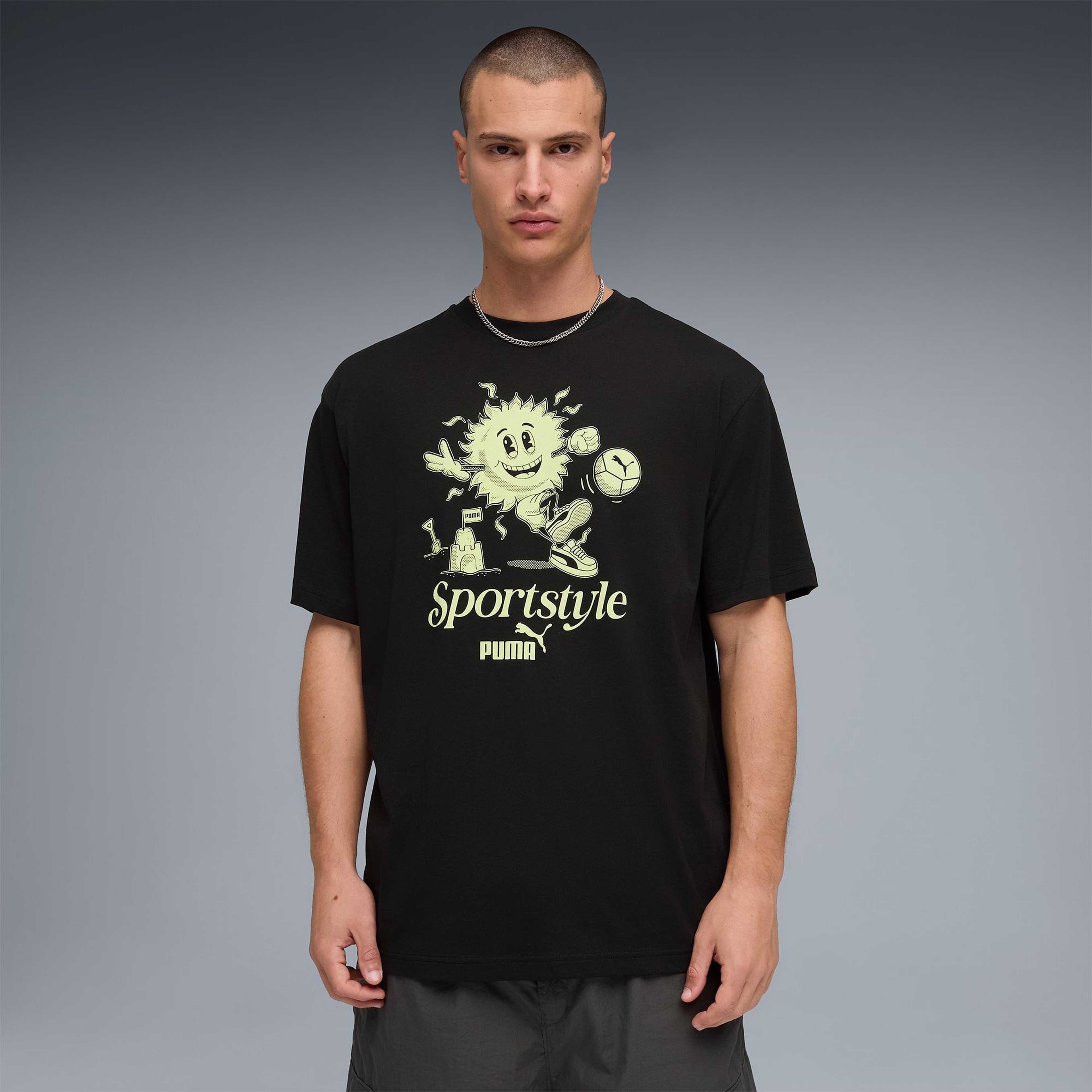 Puma Graphic  Erkek Siyah T-Shirt