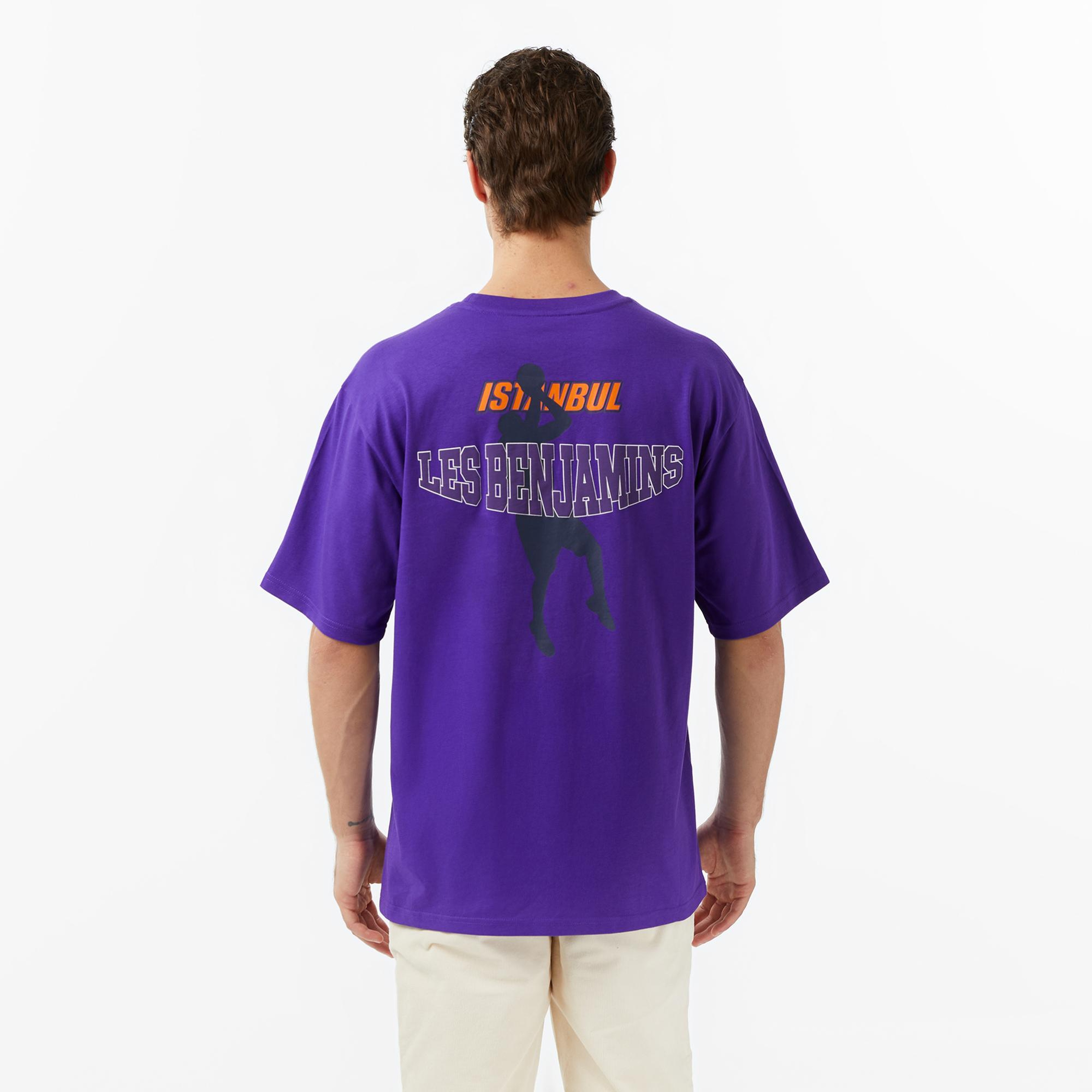 Les Benjamins Essentials 709 Erkek Mor T-Shirt