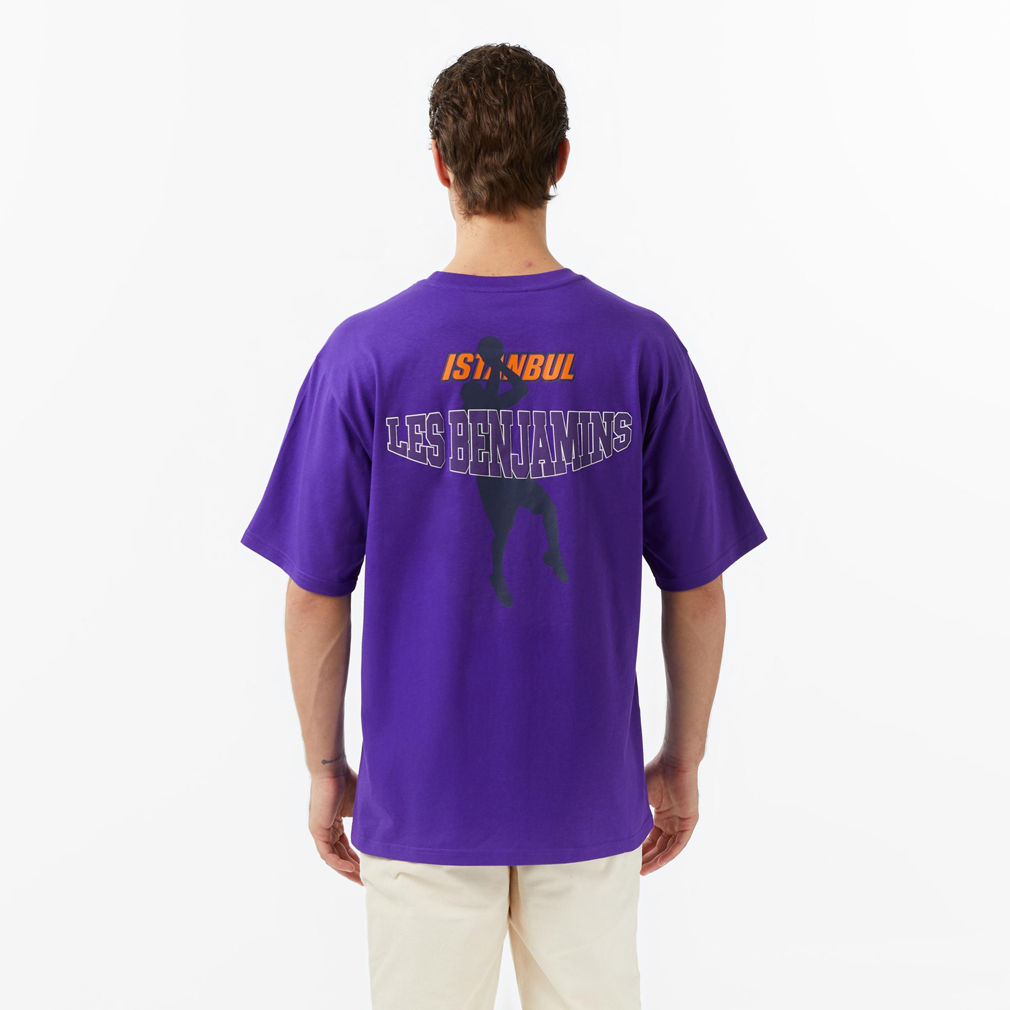 Les Benjamins Essentials 709 Erkek Mor T-Shirt