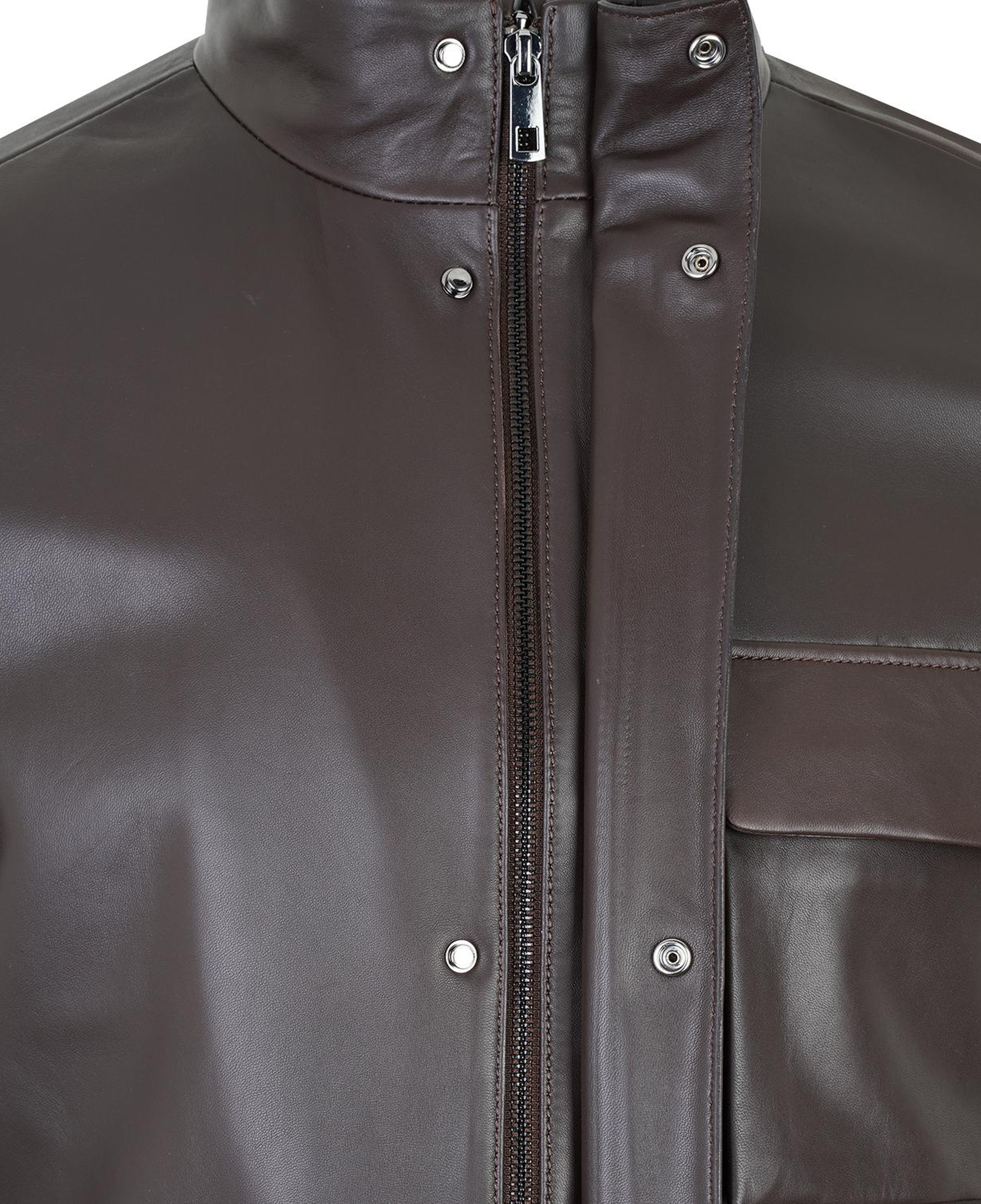 Adahy Kahve Erkek Deri Mont