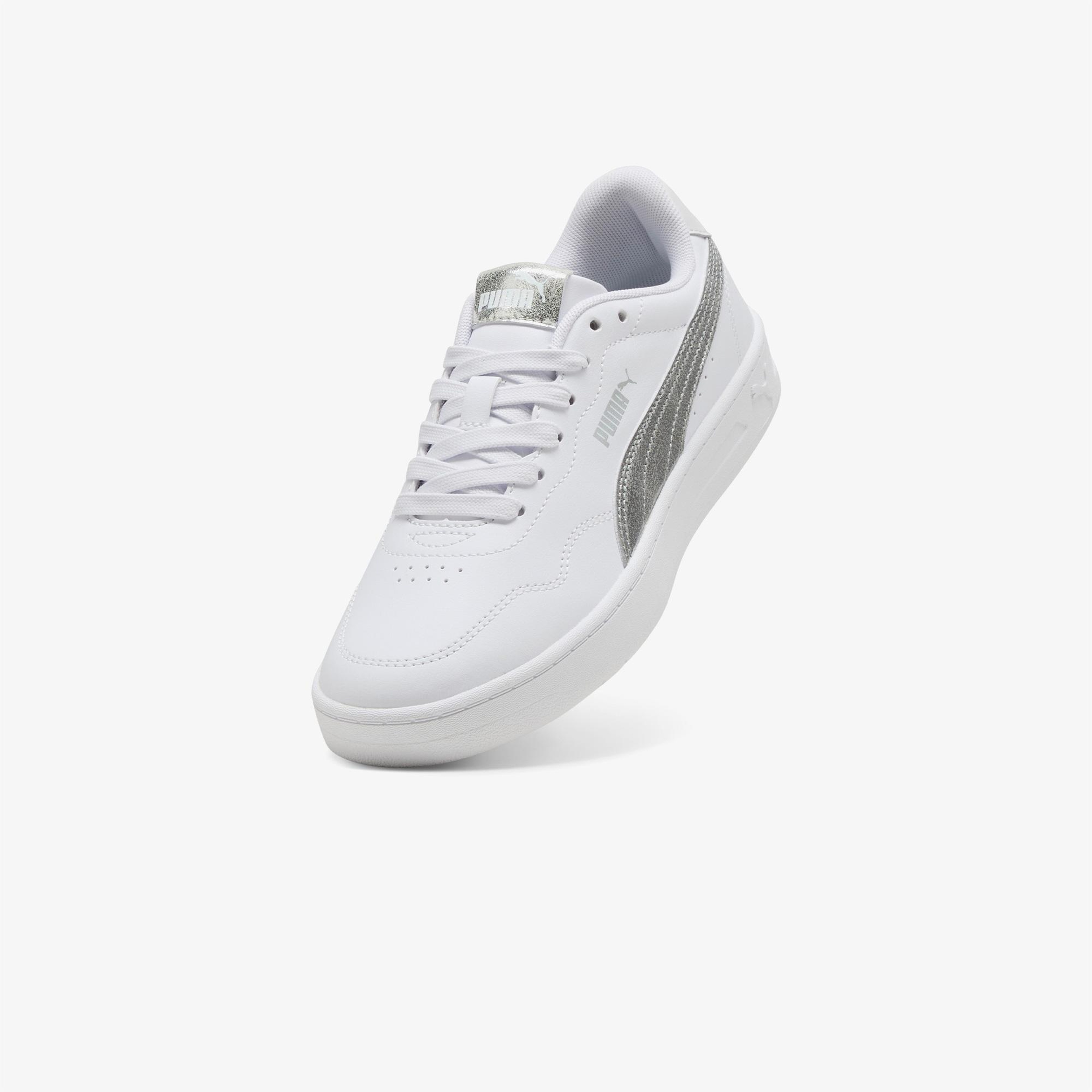 Puma Court Lally Metallic Whisper Kadın Beyaz Spor Ayakkabı