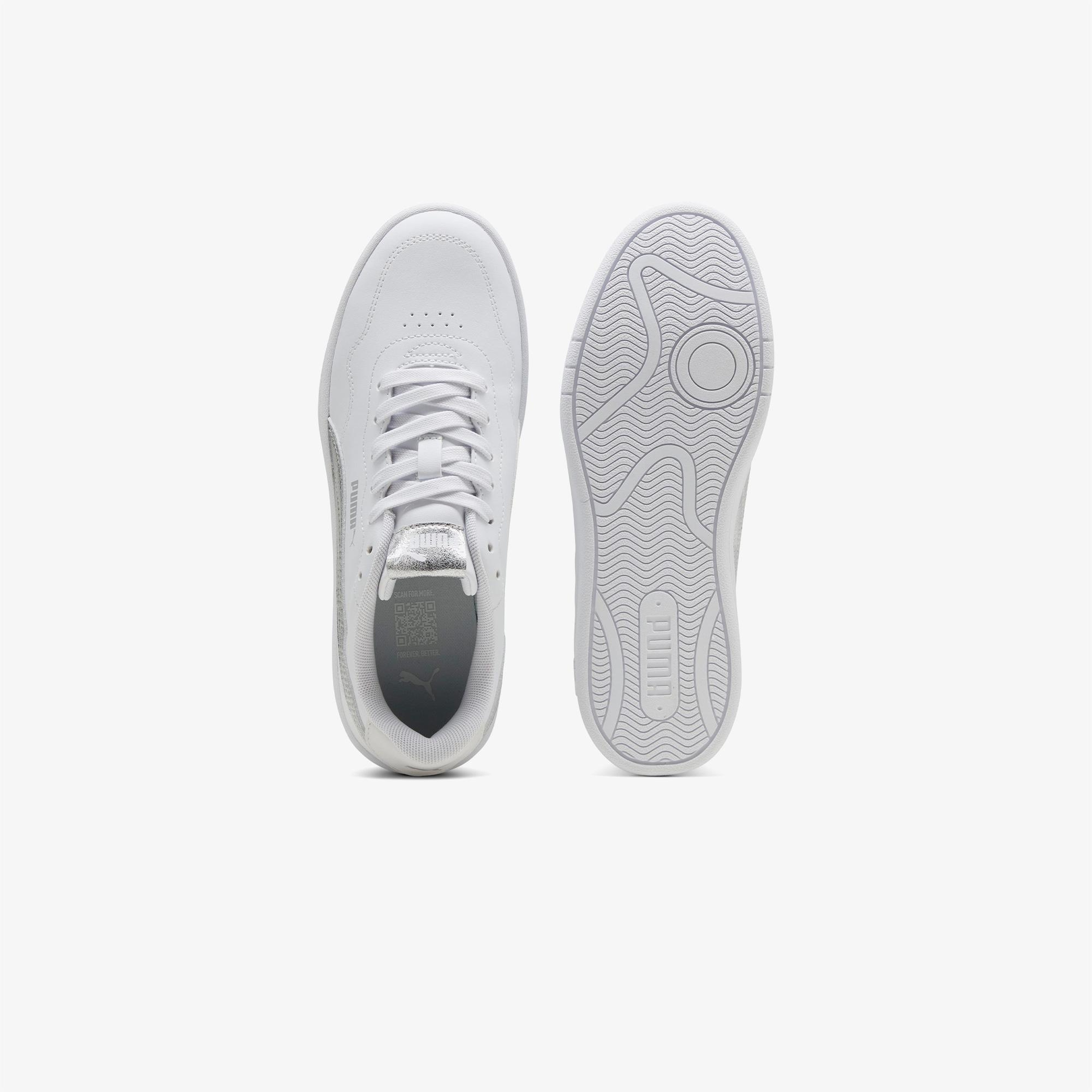 Puma Court Lally Metallic Whisper Kadın Beyaz Spor Ayakkabı