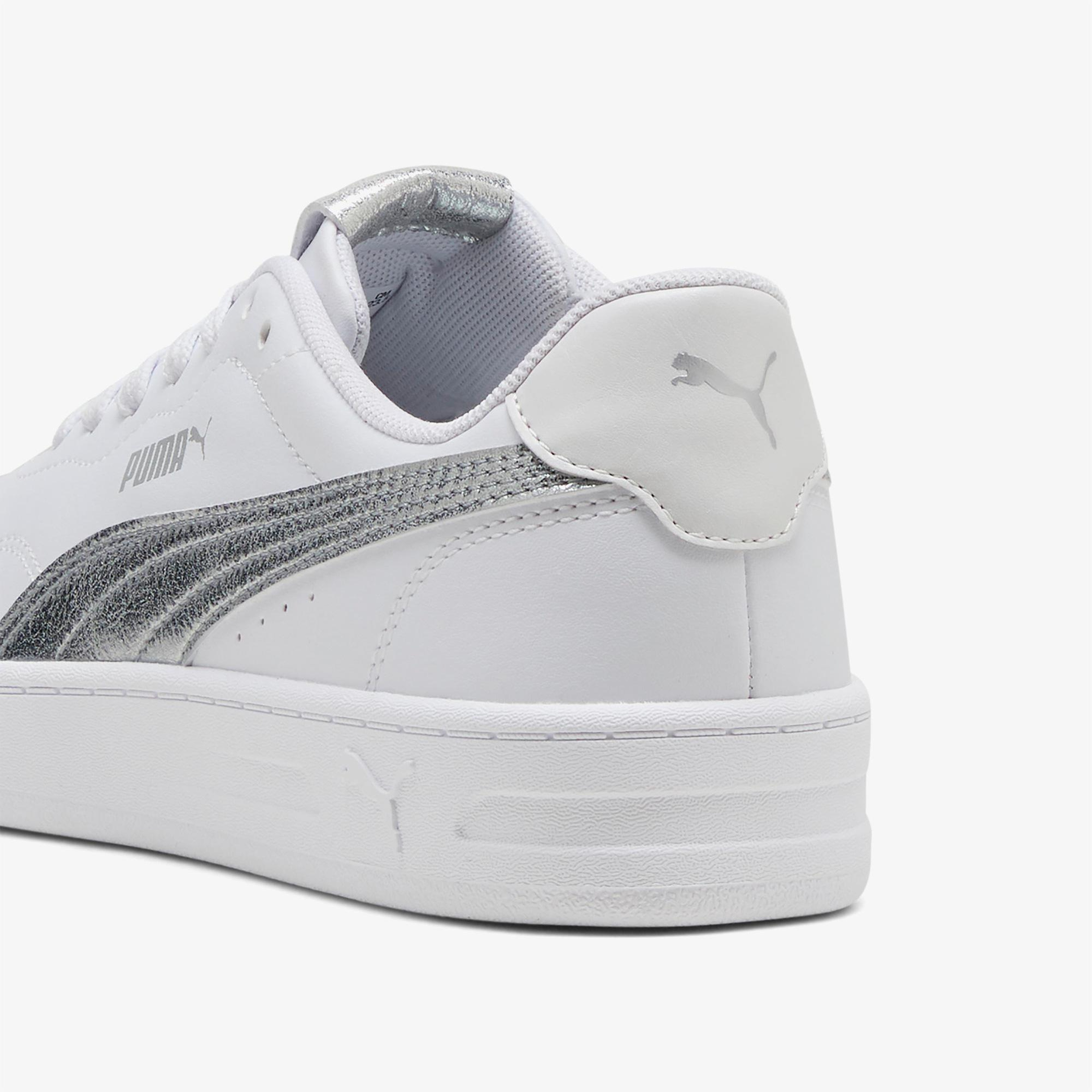 Puma Court Lally Metallic Whisper Kadın Beyaz Spor Ayakkabı
