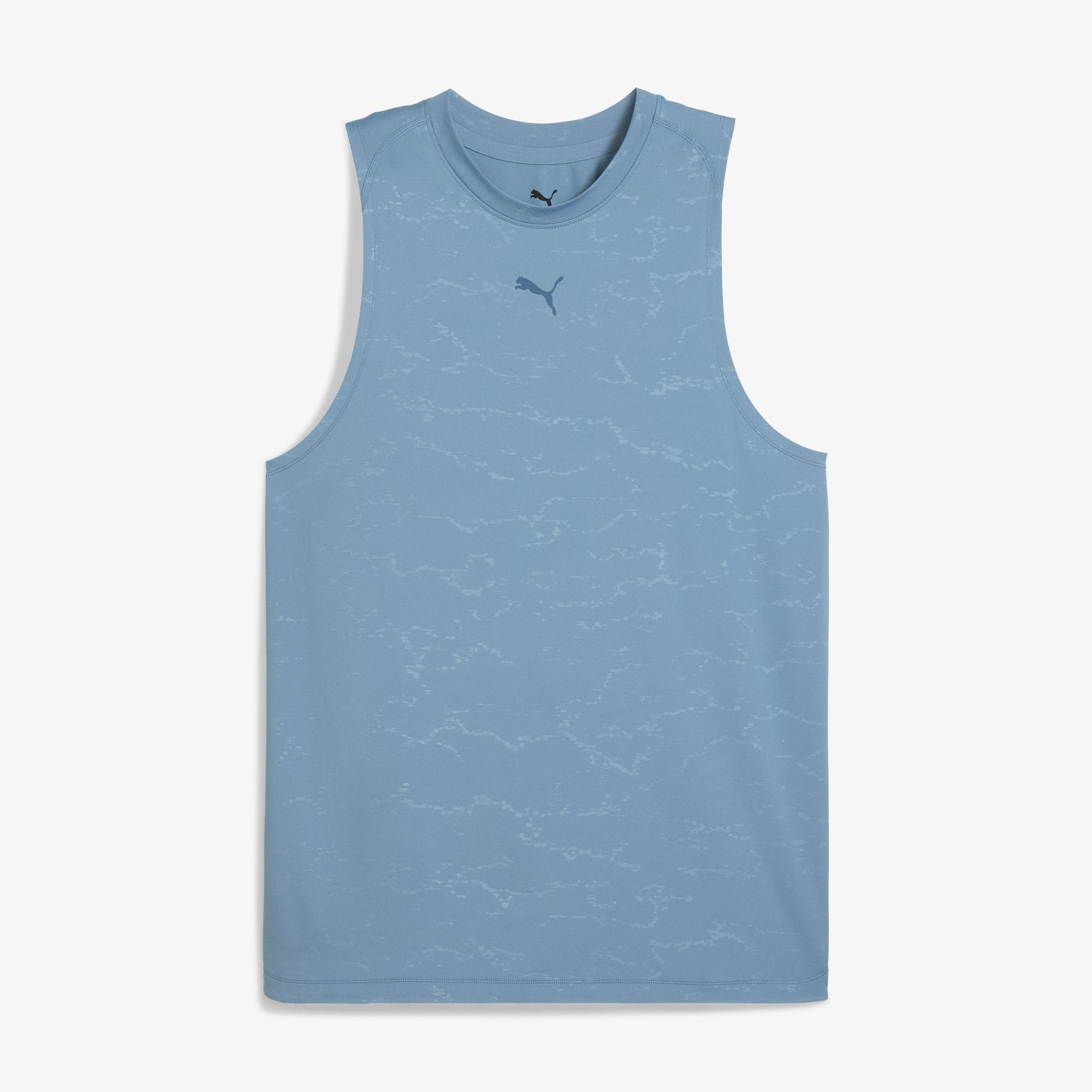 Puma Cloudspun Emboss Tank Erkek Mavi Antrenman Atleti