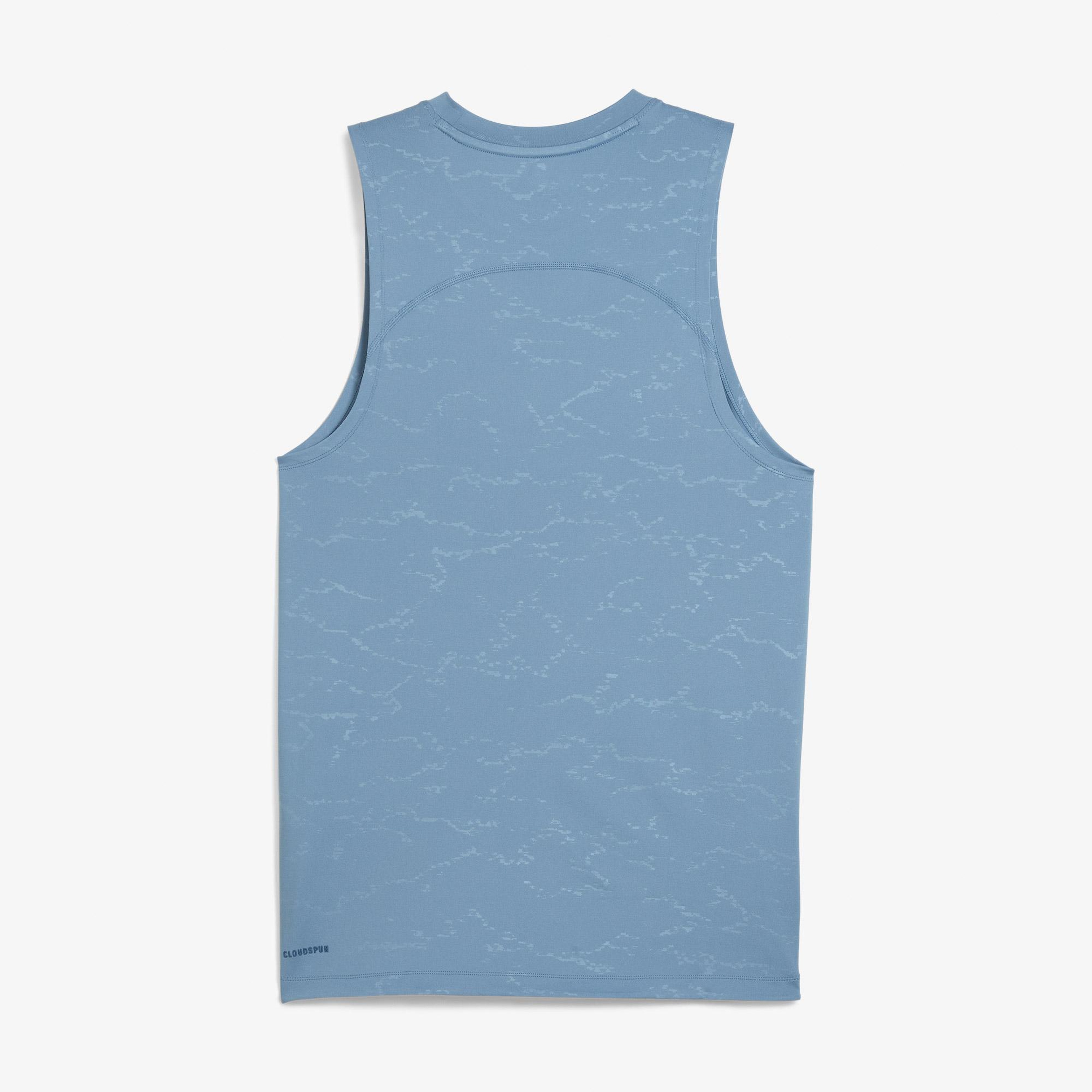 Puma Cloudspun Emboss Tank Erkek Mavi Antrenman Atleti