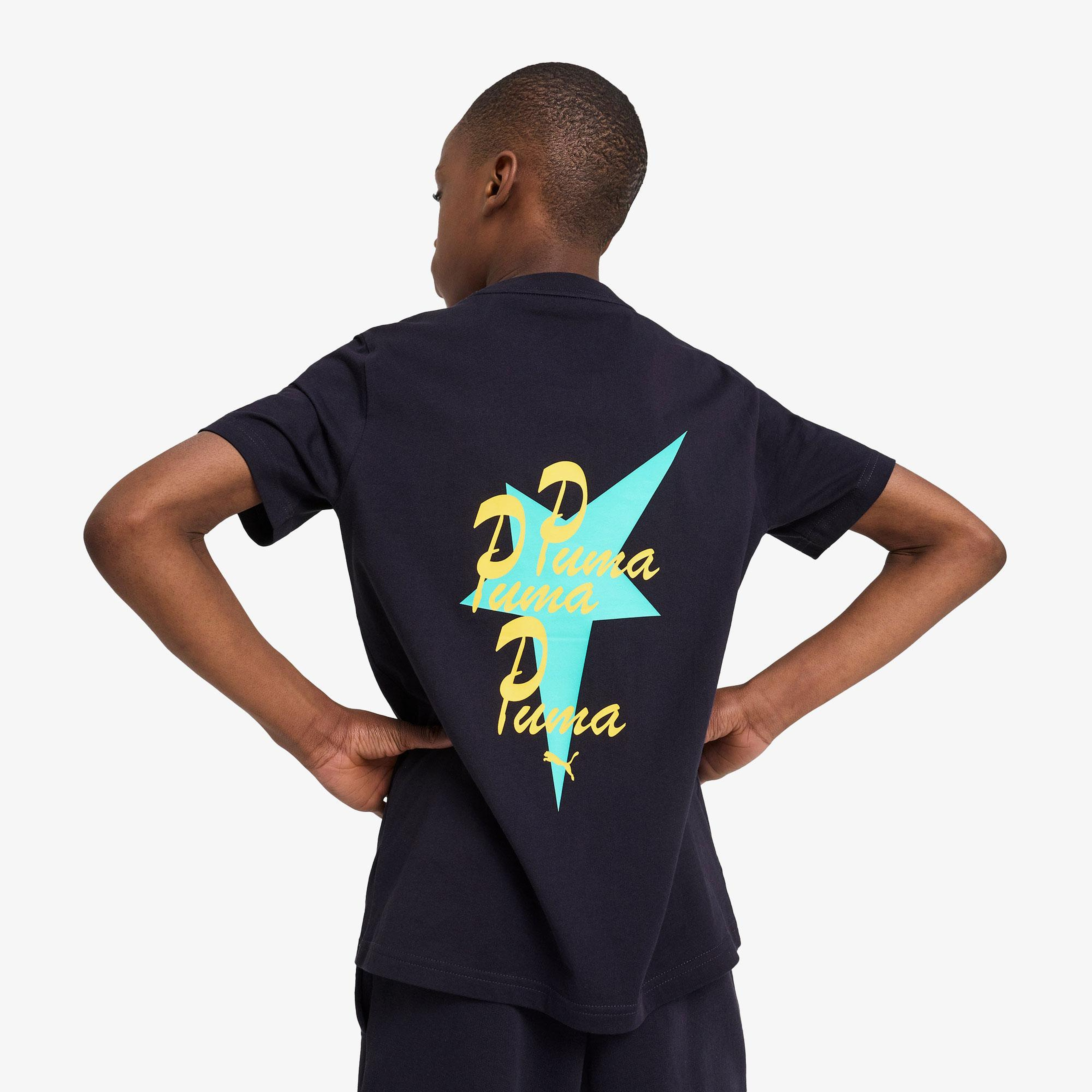 Puma Road To Unity Graphic Çocuk Lacivert T-Shirt